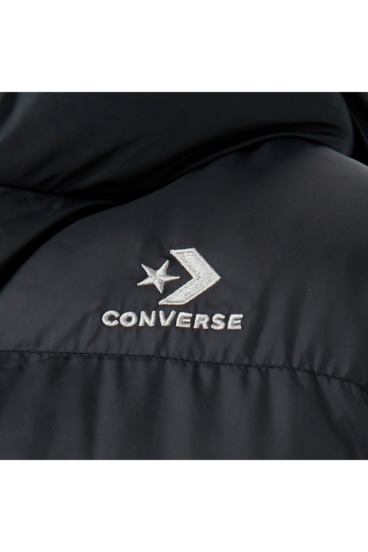 Converse Classic Erkek Kapüşonlu Siyah Şişme Mont görsel 5
