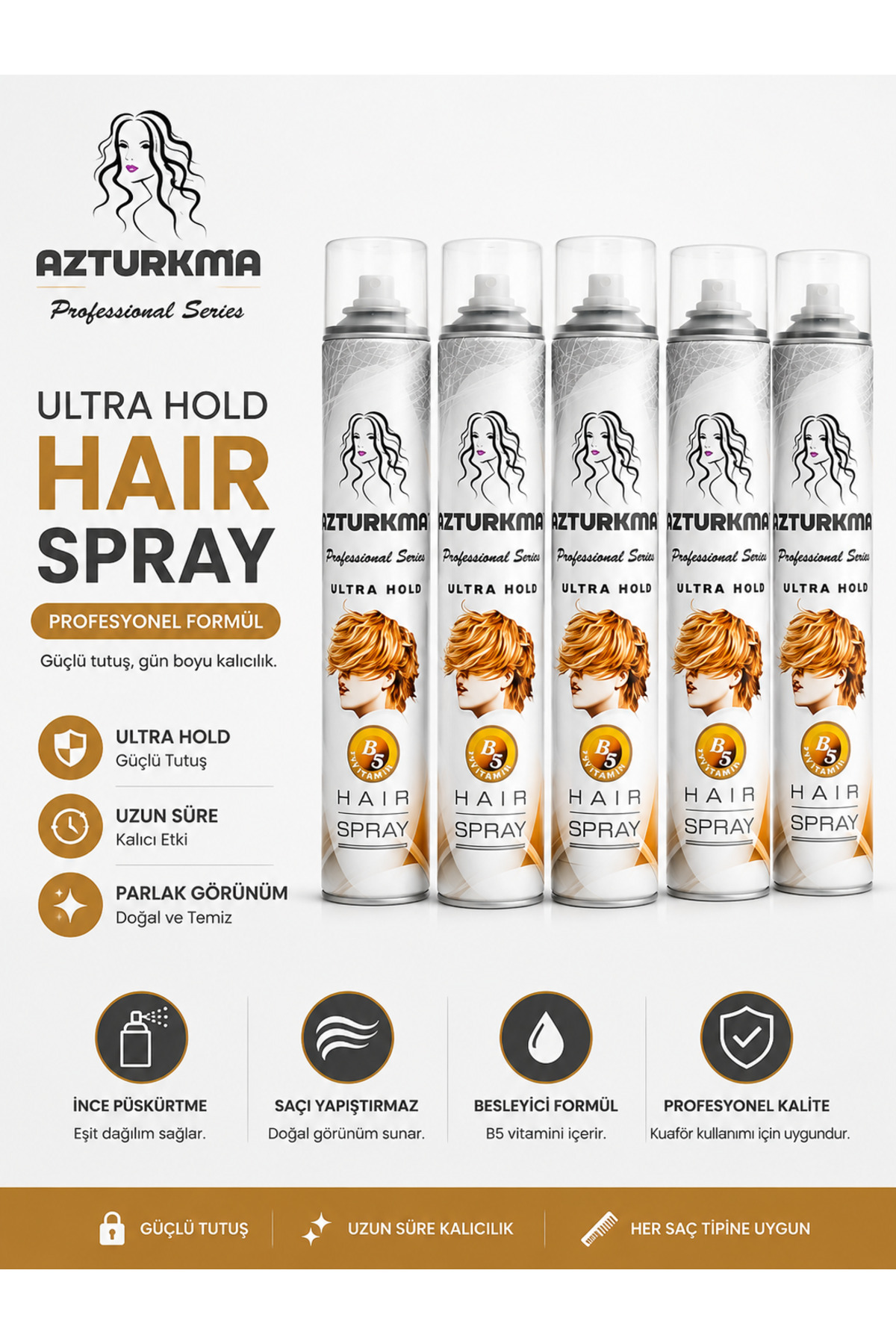 Öztürkmax Öztürk Max Saç Spreyi 400 Ml 5 Adet — HBCV00003A6LCY