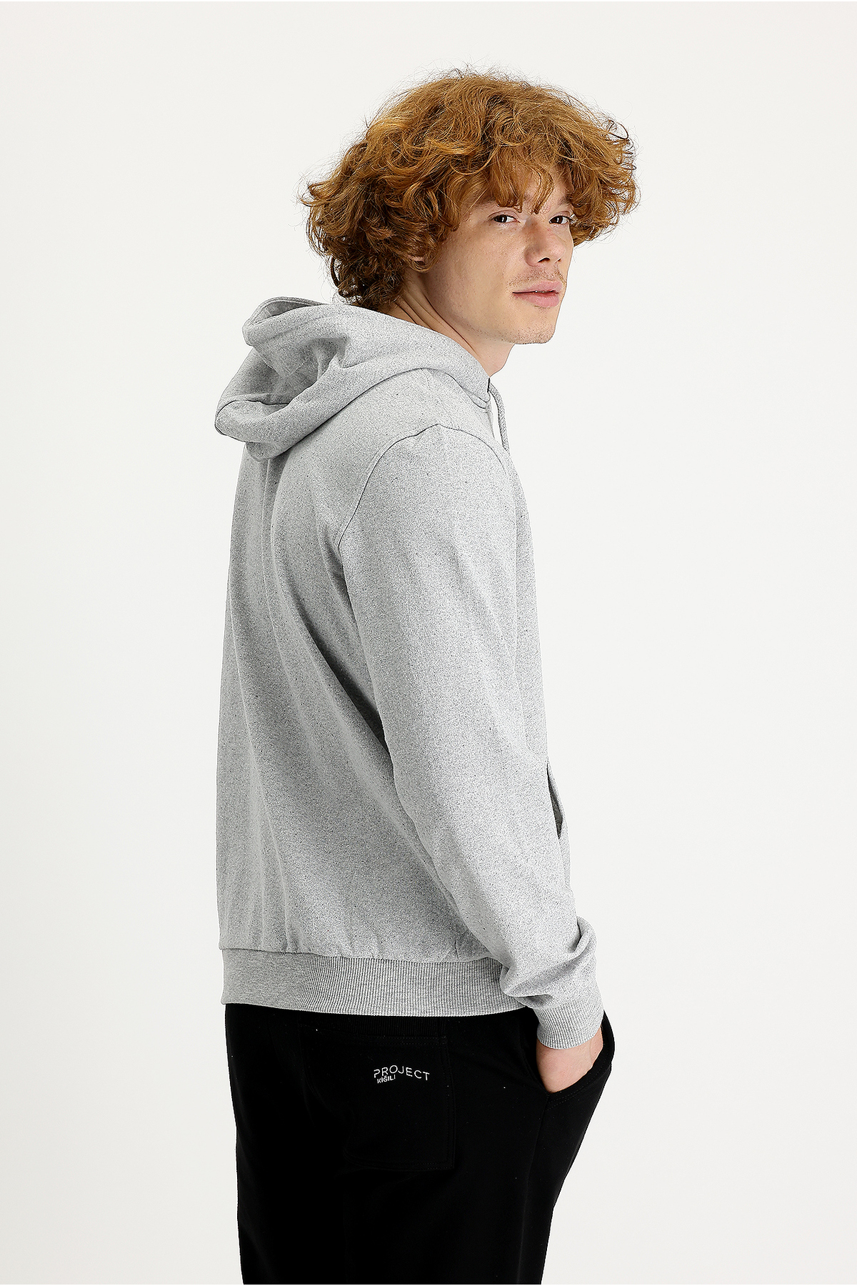 Kiğılı Regular Fit Kapüşonlu Pamuklu Sweatshirt görsel 3