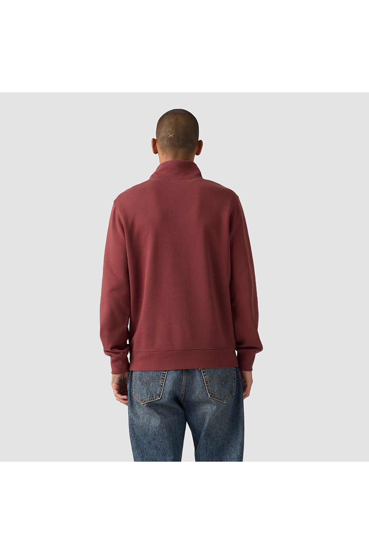 سویشرت مردانه نیم زیپ HM اصلی قرمز - 001TU-0004 لیوایز سویشرت Levi's