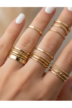 Ervalina 16'lı İnce Pinterest Yüzük Seti