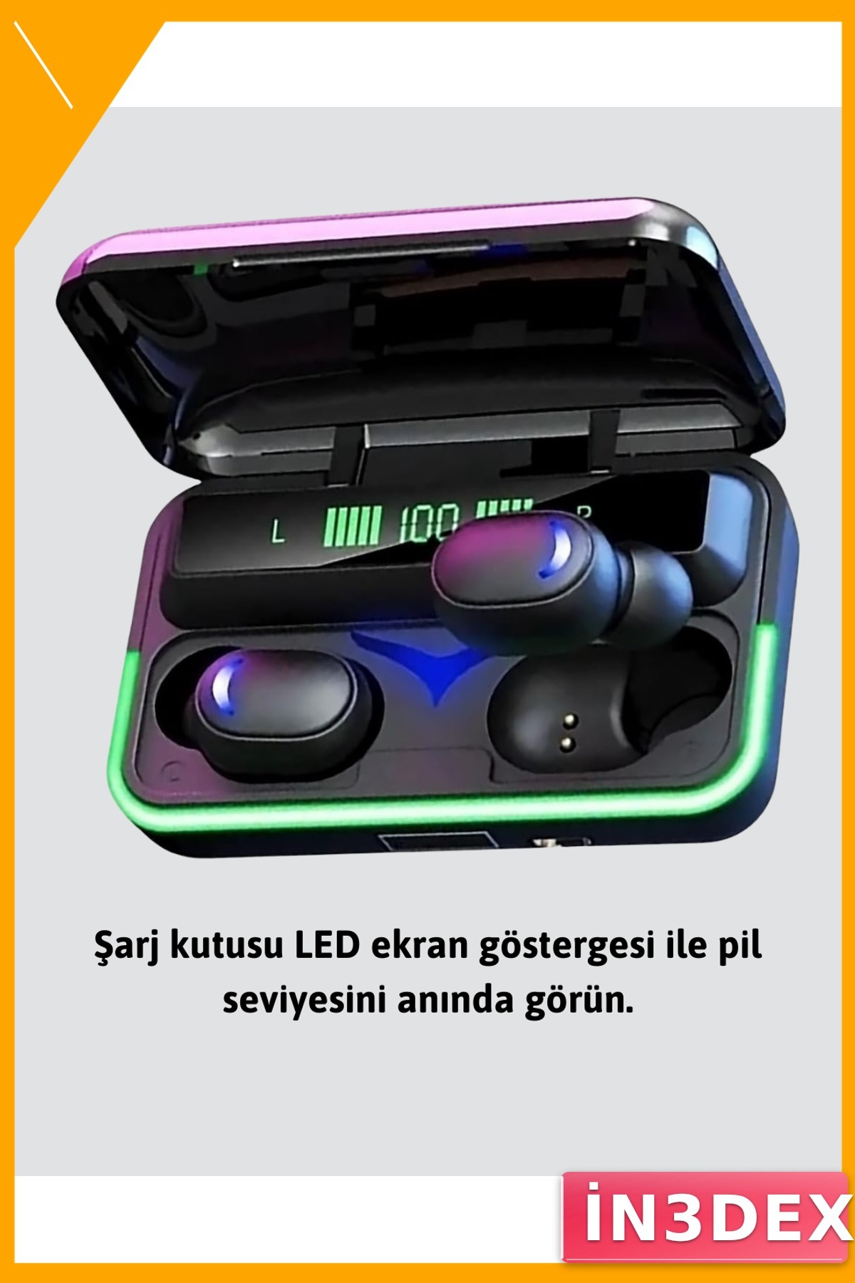 Bluetooth 5.1 Kulaklık Powerbank Şarjlı Spor Oyun Kablosuz