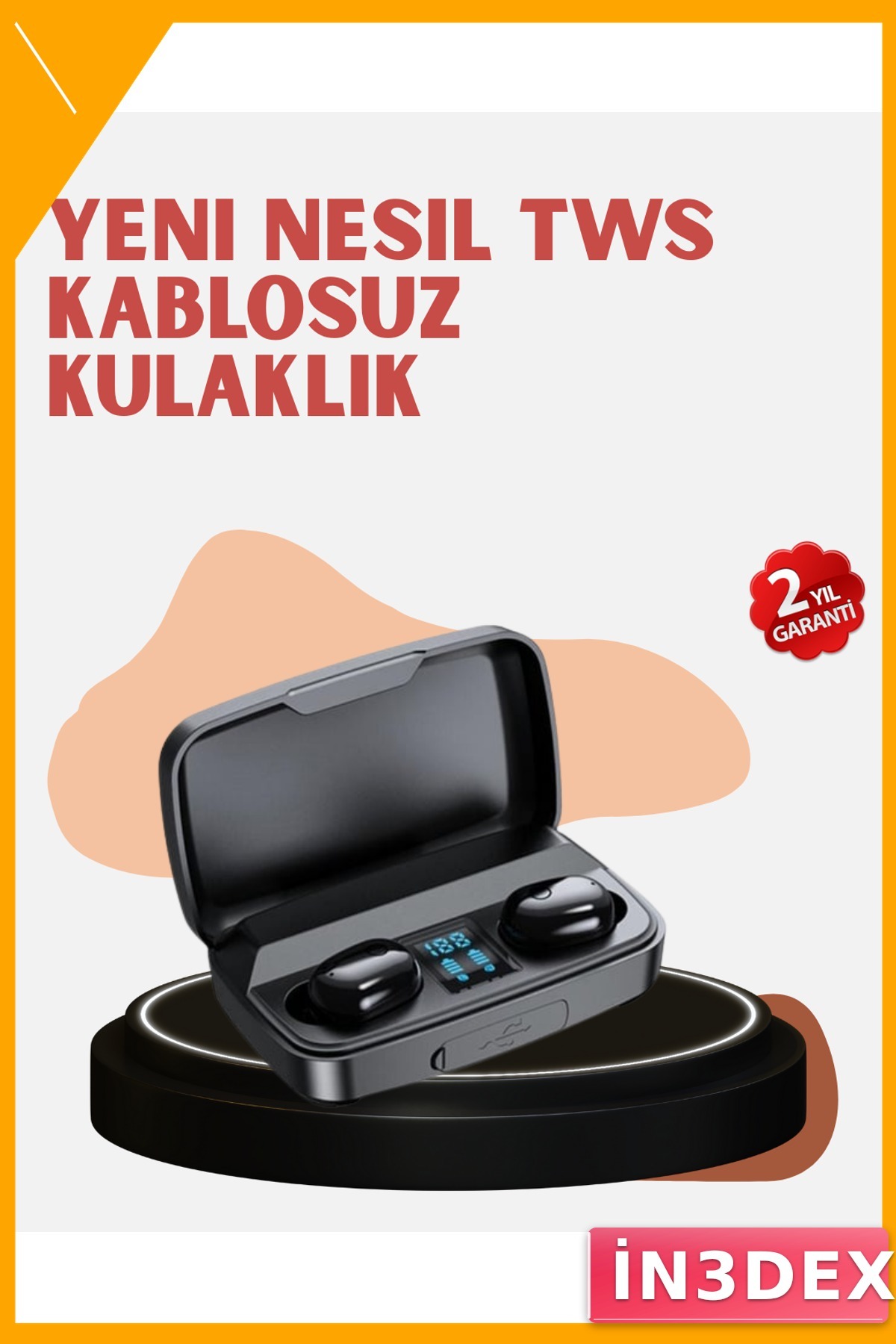 TWS Kablosuz Kulak İçi Kulaklık 40mAh Dokunmatik Kontrol