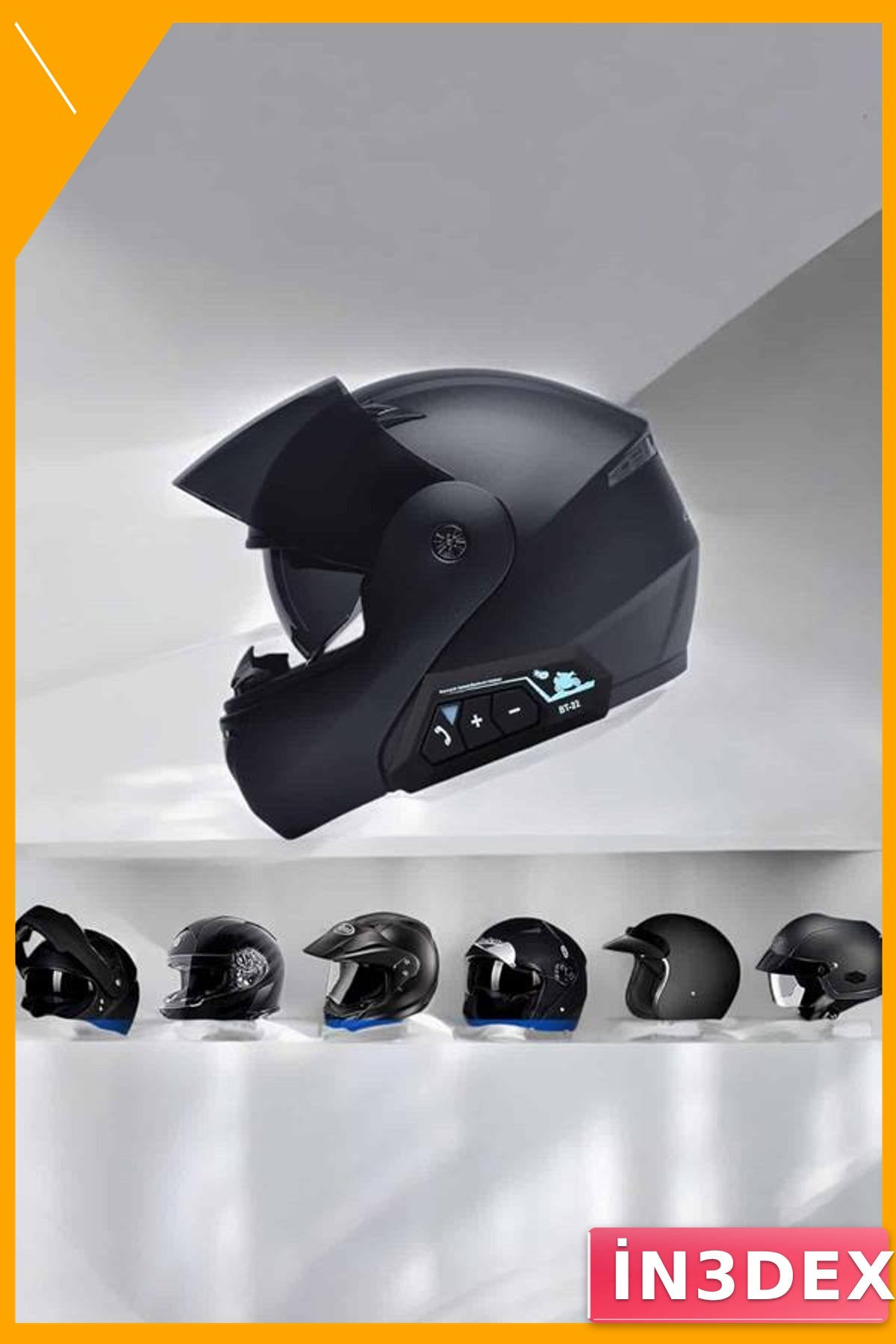 Motosiklet Bluetooth 5.0 Kask Kulaklığı Su Geçirmez Intercom