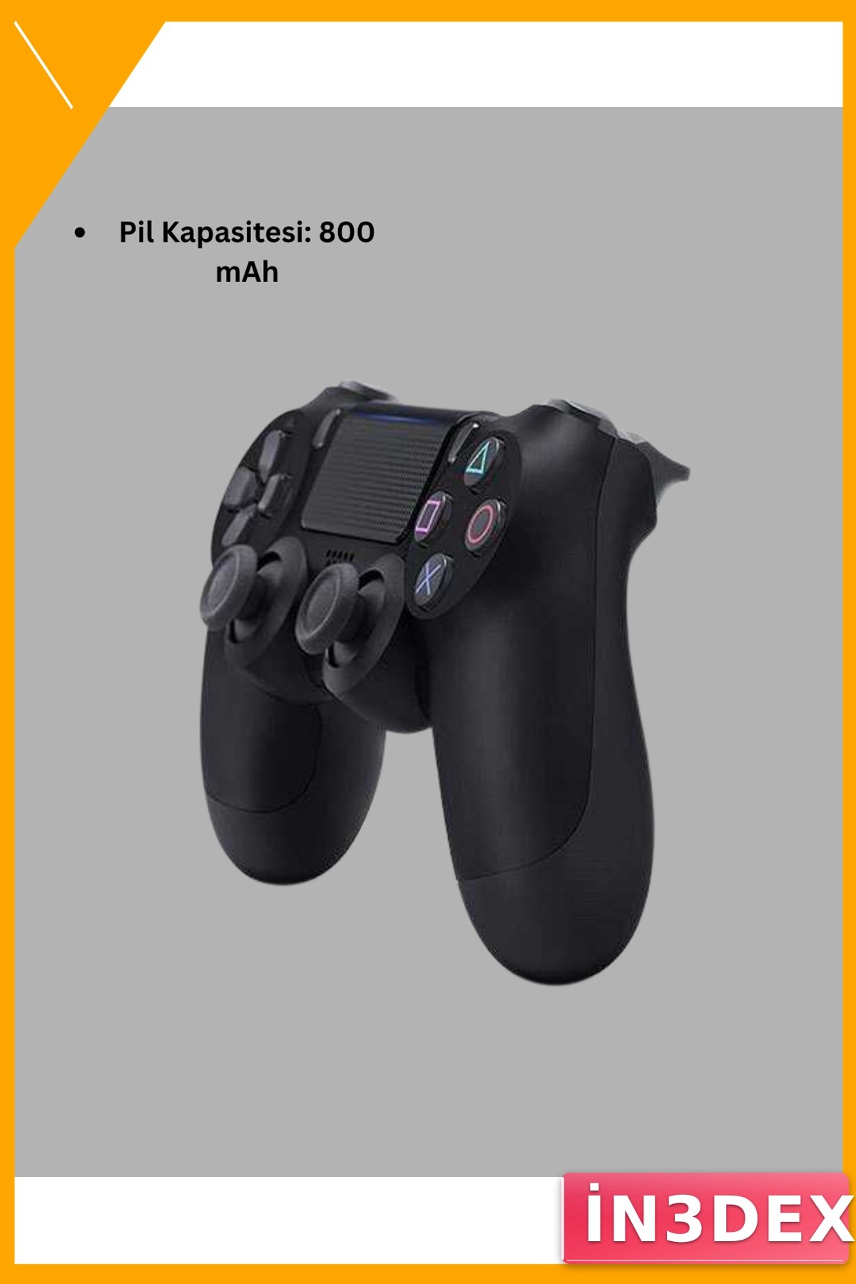 Kablosuz Oyun Kolu PS4 Uyumlu Titreşimli Şarjlı Ergonomik