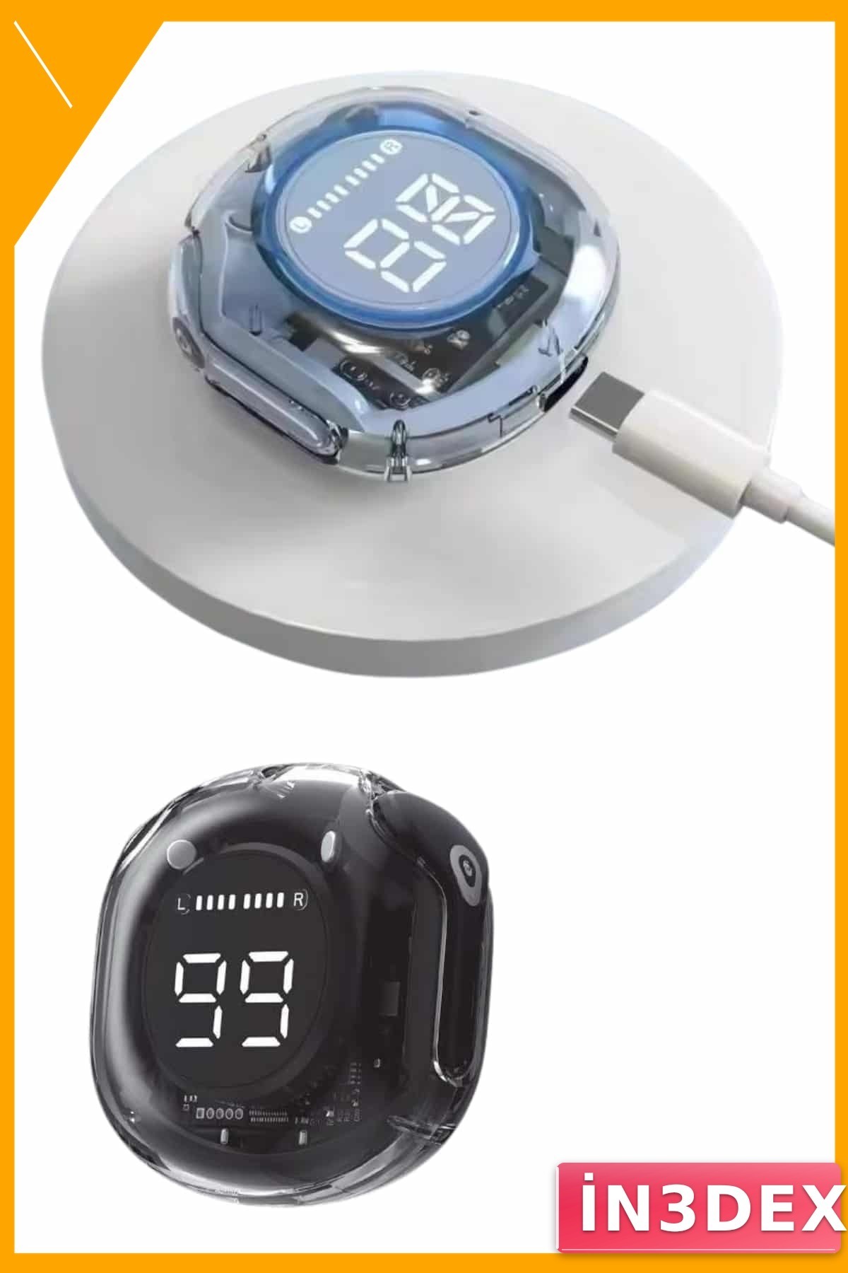 Kablosuz Kulak İçi Kulaklık Bluetooth 5.3 ANC Led Göstergeli
