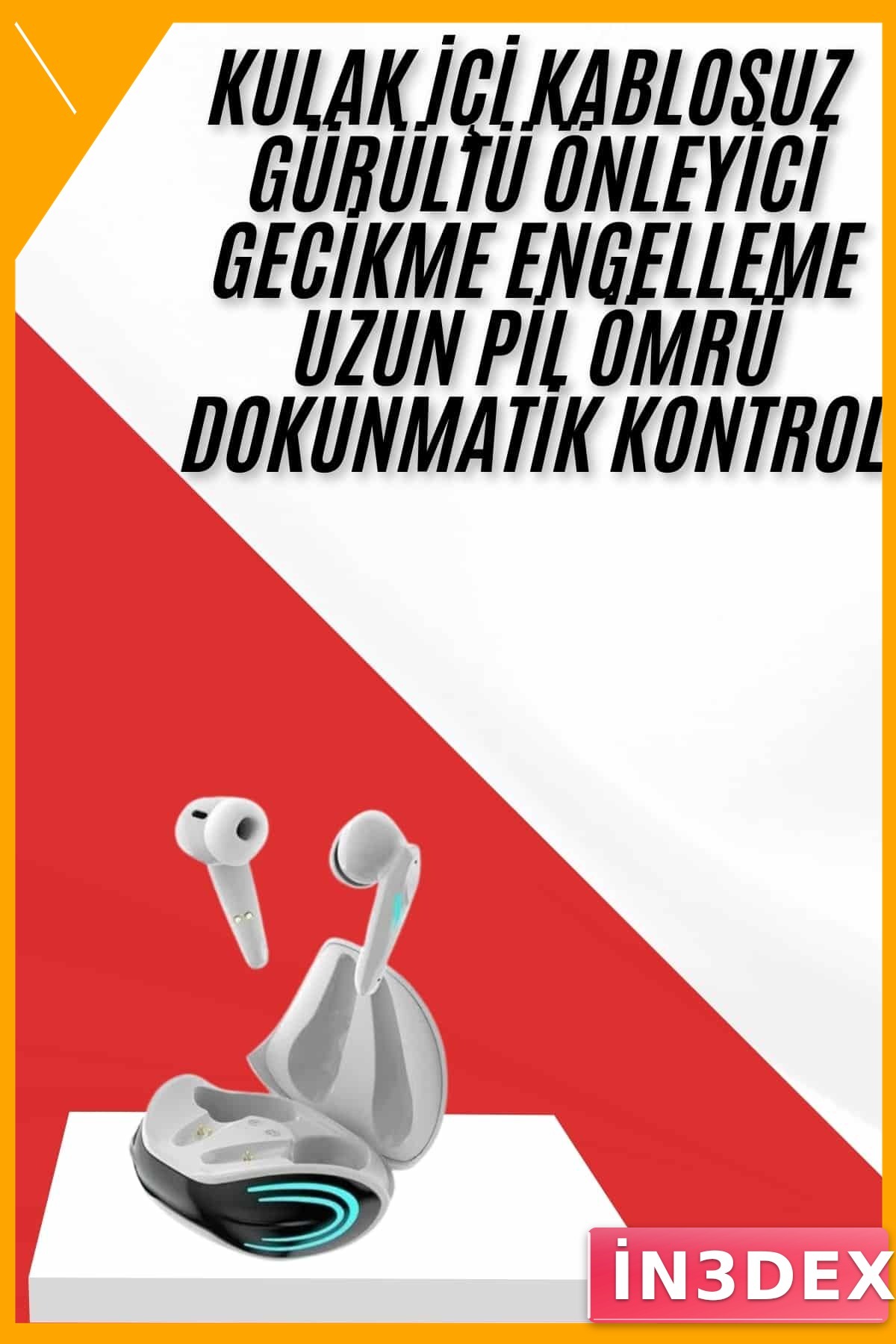 Bluetooth Mini Kulaklık Çift Mikrofon Gürültü Önleme iOS Android