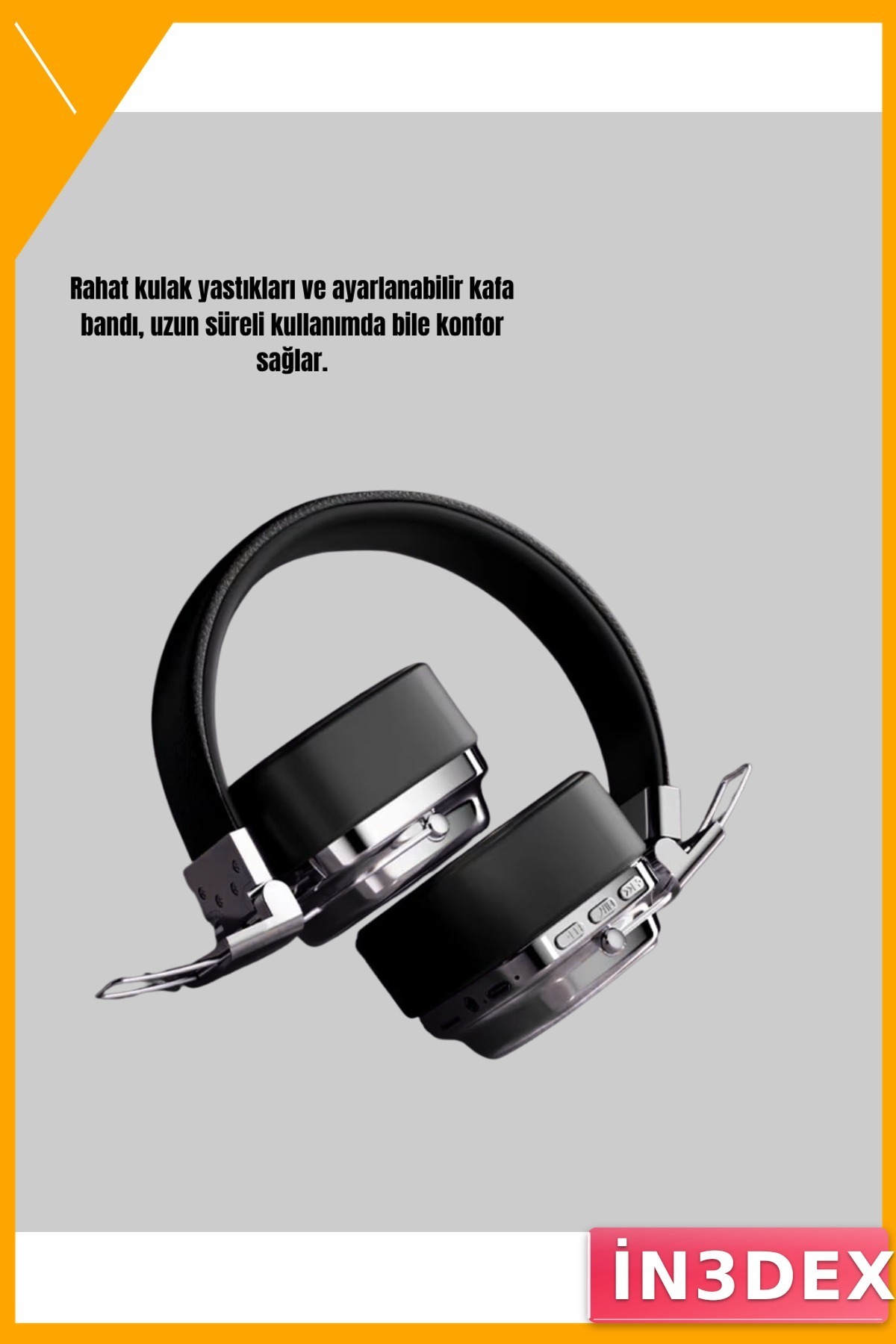 Kulak Üstü Bluetooth Kulaklık Kristal Ses Uzun Pil Ömrü