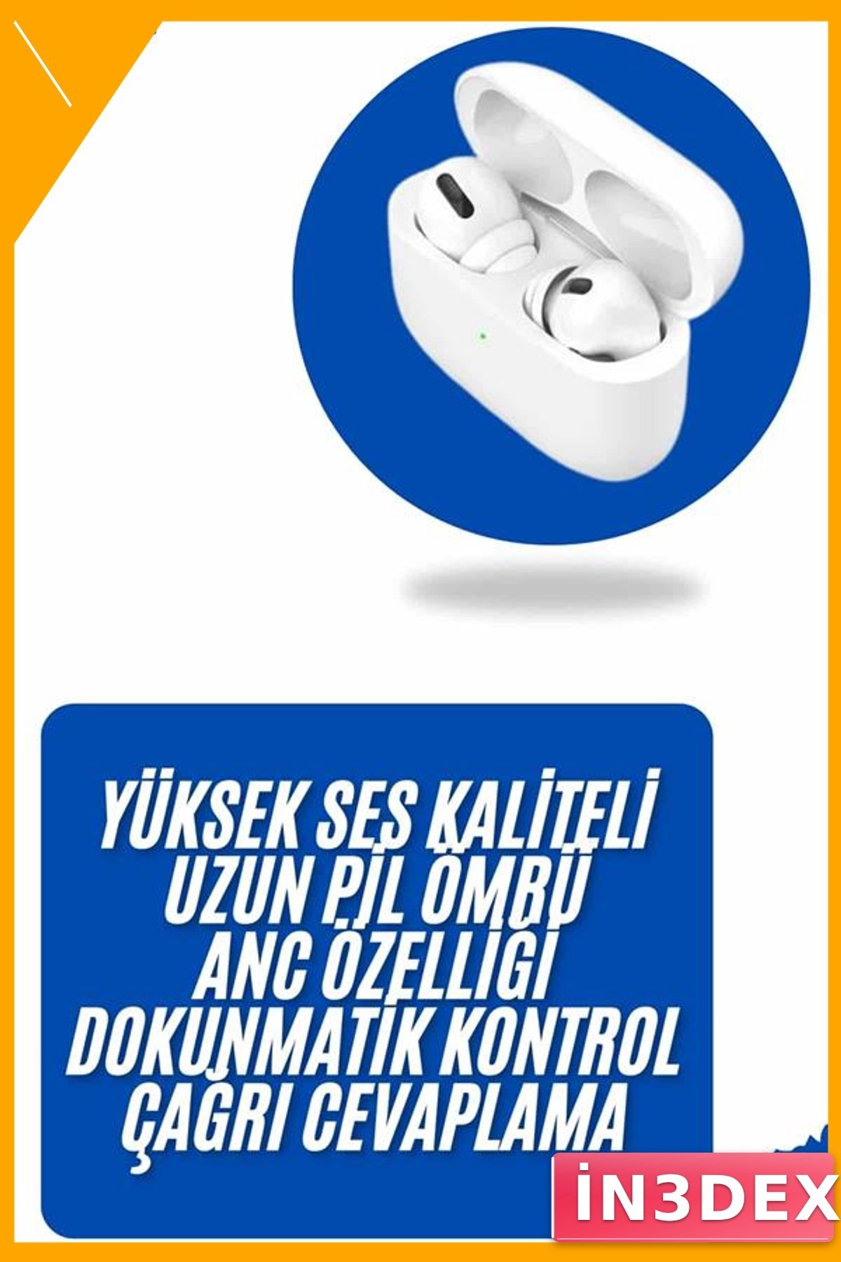 Kulak İçi Bluetooth Kulaklık Stereo Yüksek Ses Dokunmatik Mikrofonlu