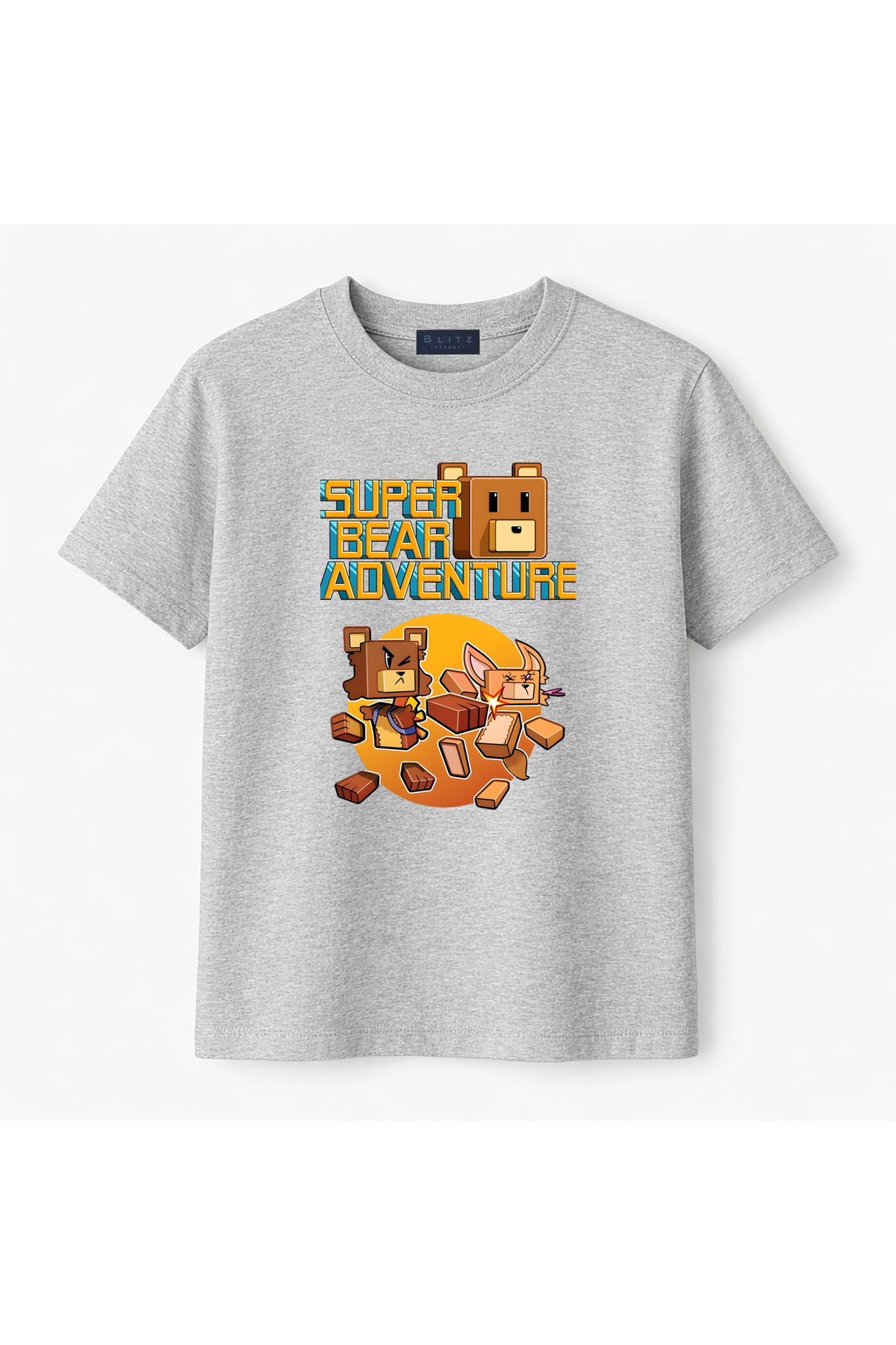 Super Bear Adventure Children's Printed T-Shirt (4-13 Years) - Kids T-Shirt