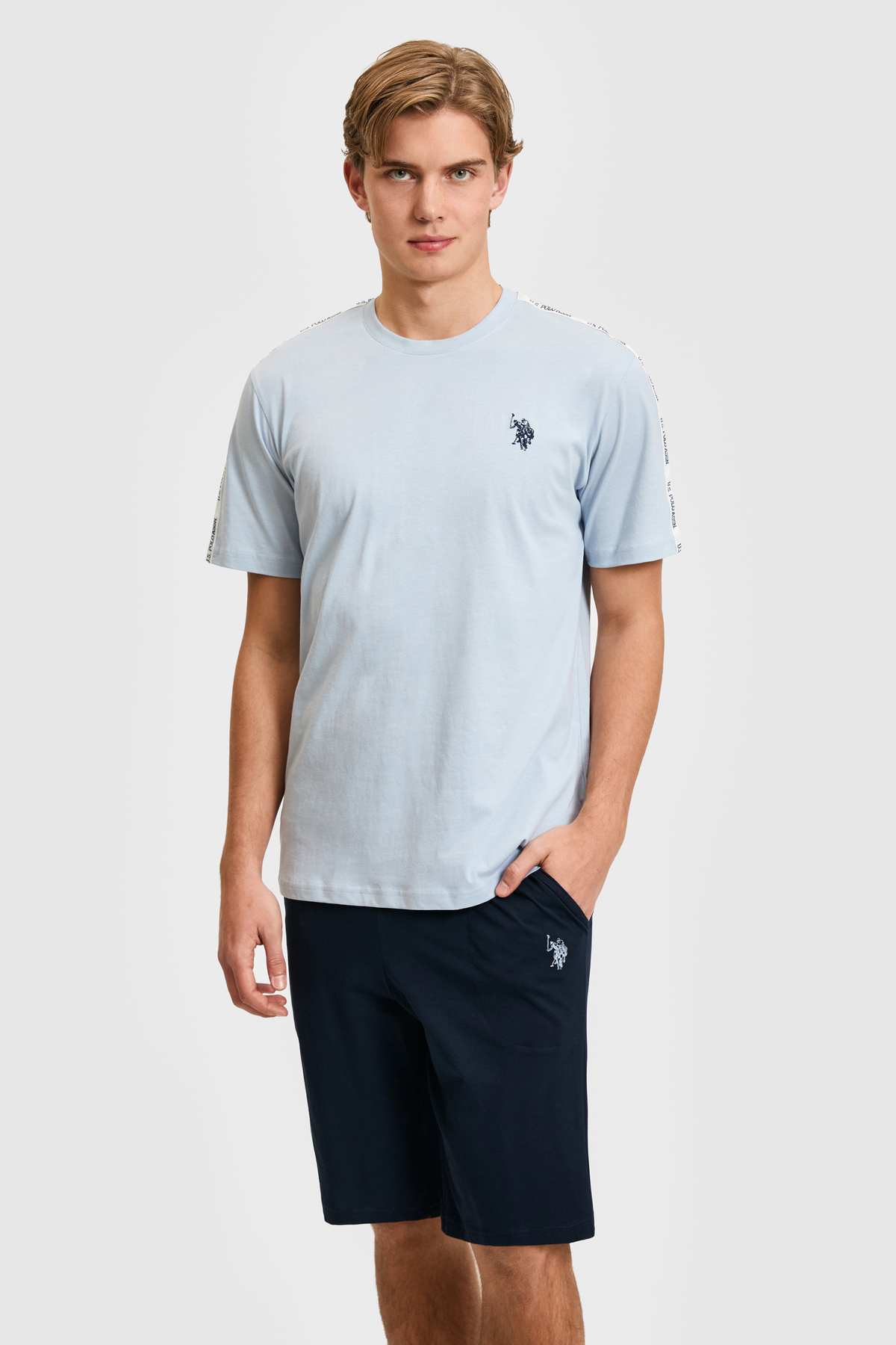 ست پیژامه و لباس خواب مردانه یقه پهن | یو اس پولو U.S. Polo Assn. 50326144 TR - تصویر 4
