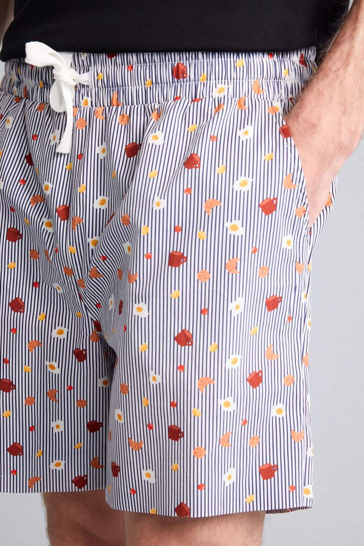 DeFacto %100 Pamuk New Regular Fit Cepli Kısa Boy Poplin Şort H5519AX26SP görsel 4