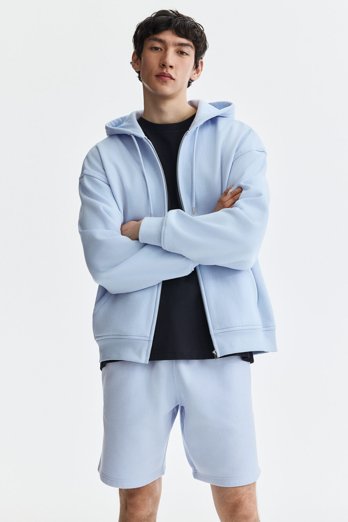 سویشرت و شلوارک سایز معمولی اچ اند ام شلوارک برمودا H&M