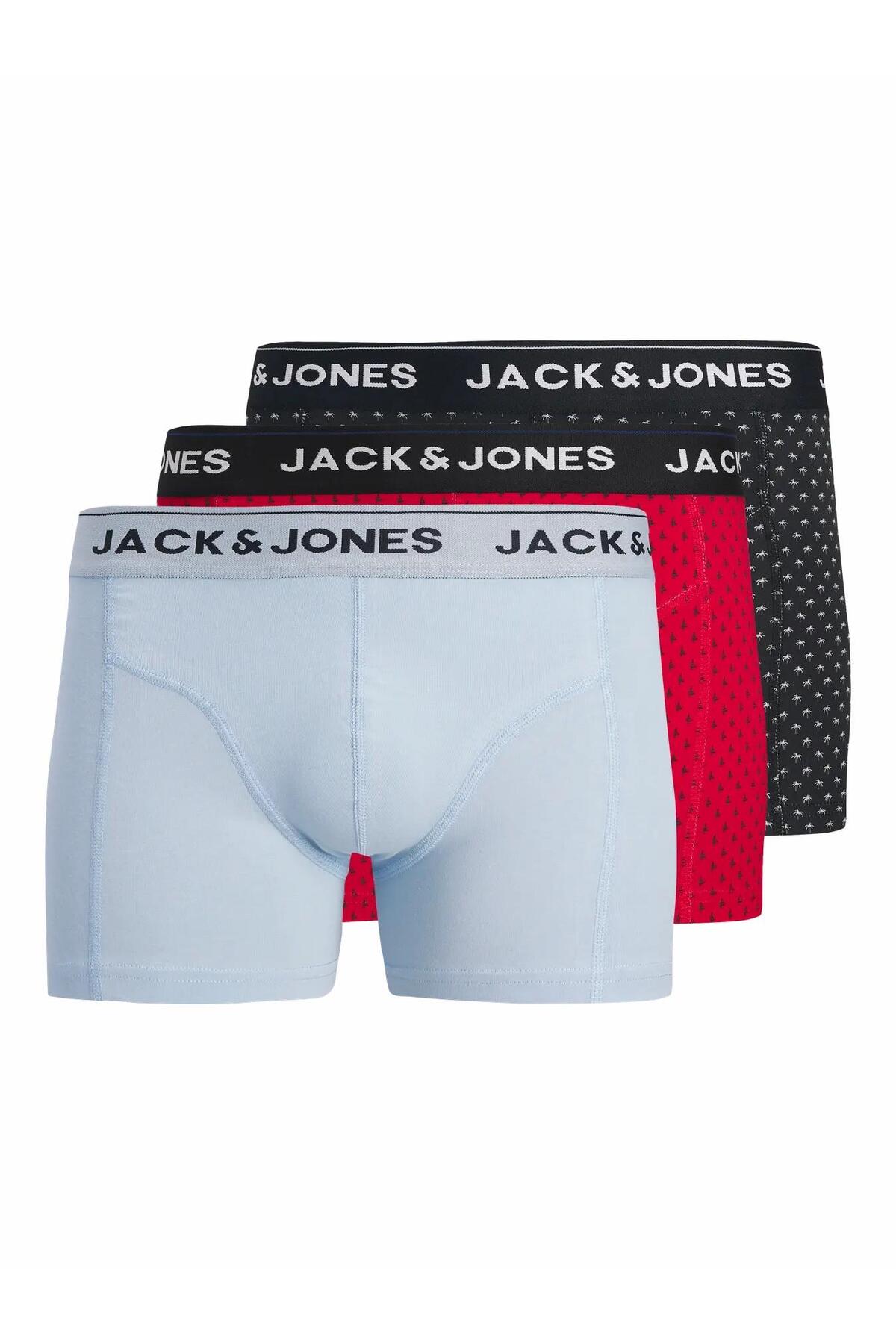 بوکسورهای مردانه جک جونز پالمتری 3 بسته 12291160 جک اند جونز باکسر Jack & Jones