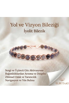 Elbi Takı Örgü Model İyolit (Su Safiri) Bilezik