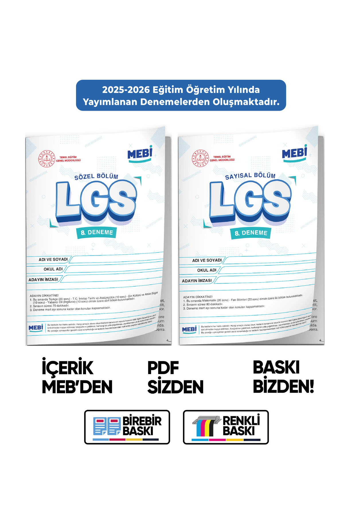 İnformal Yayınları 2026 LGS 8.Sınıf MEBİ ONLİNE Türkiye Geneli 8