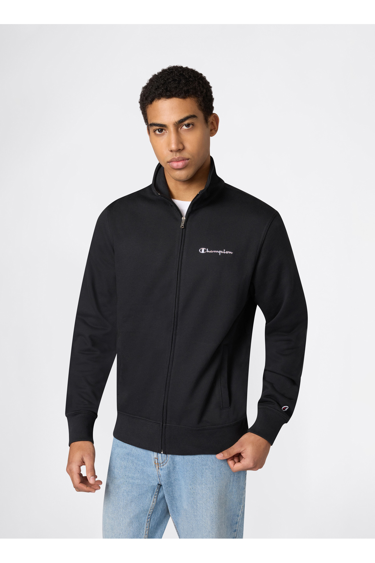 Champion 222167-KK001 Full Zip Sweatshirt Siyah Erkek Zip Ceket