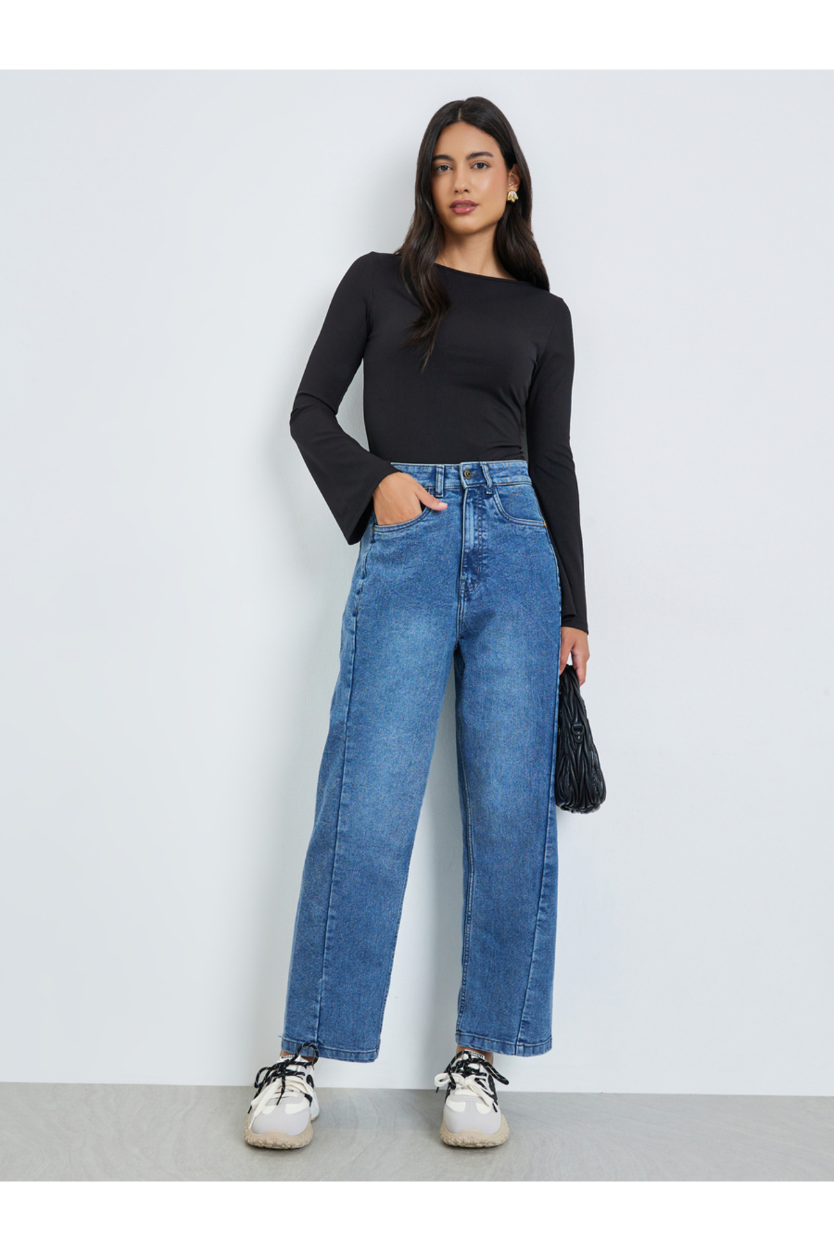 Styli Women Blue High Rise Relaxed Fit Jeans
