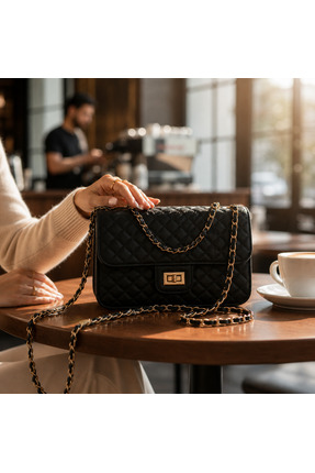 VogueaStyle Kilit Kapaklı Askı Detaylı Kadın Omuz Çantası