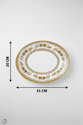 rinart 6'lı Ellips Oval Kayık Tabak 31Cm Dijital Salda