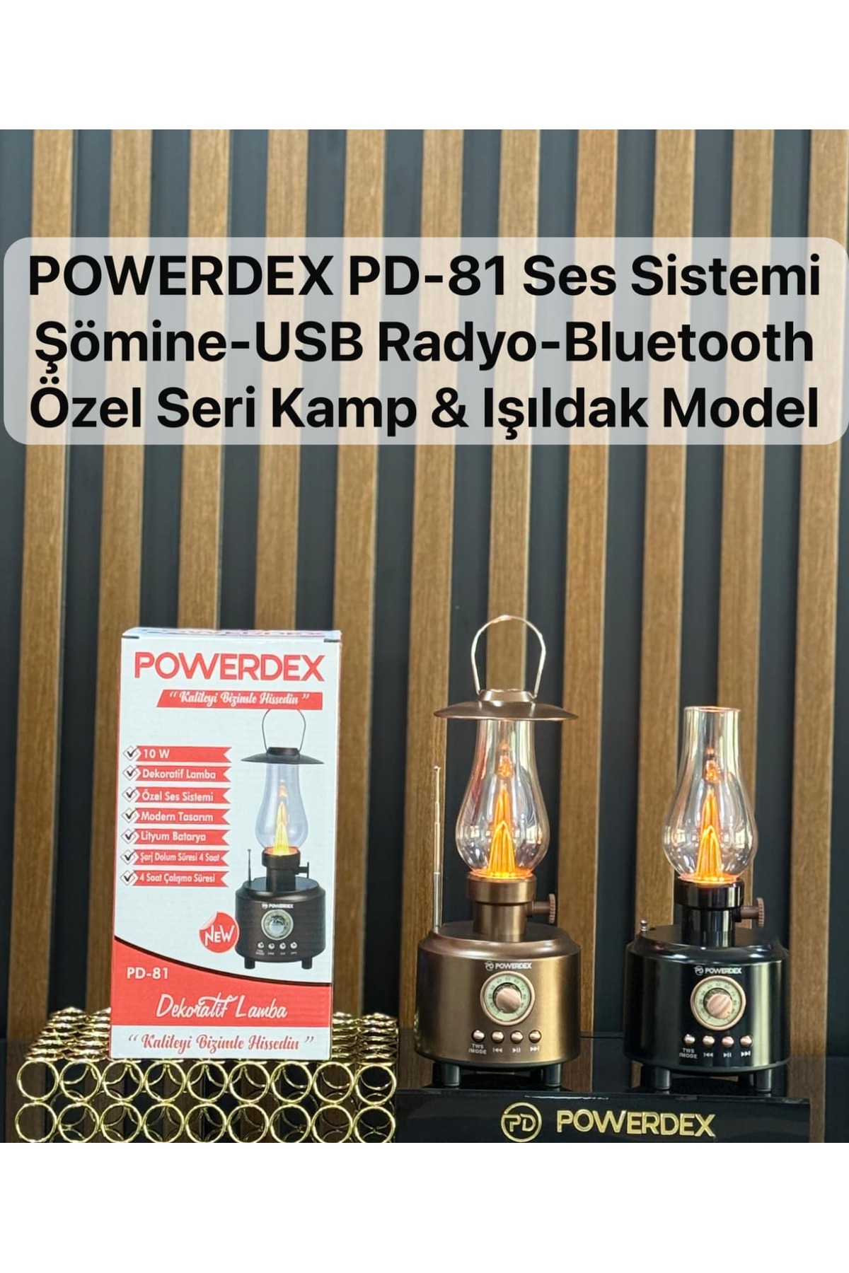 powerdex PD-81 Bluetooth Hoparlörlü Dekoratif Nostaljik Gaz