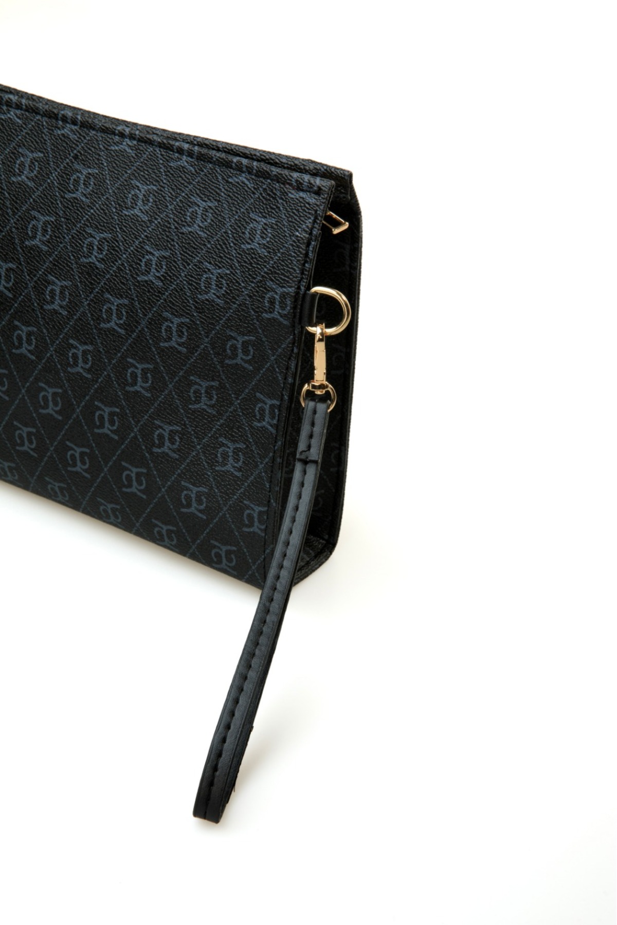 MUBO Kadın Monogram Desenli Portföy El Çantası ve Bileklikli Clutch görsel 5
