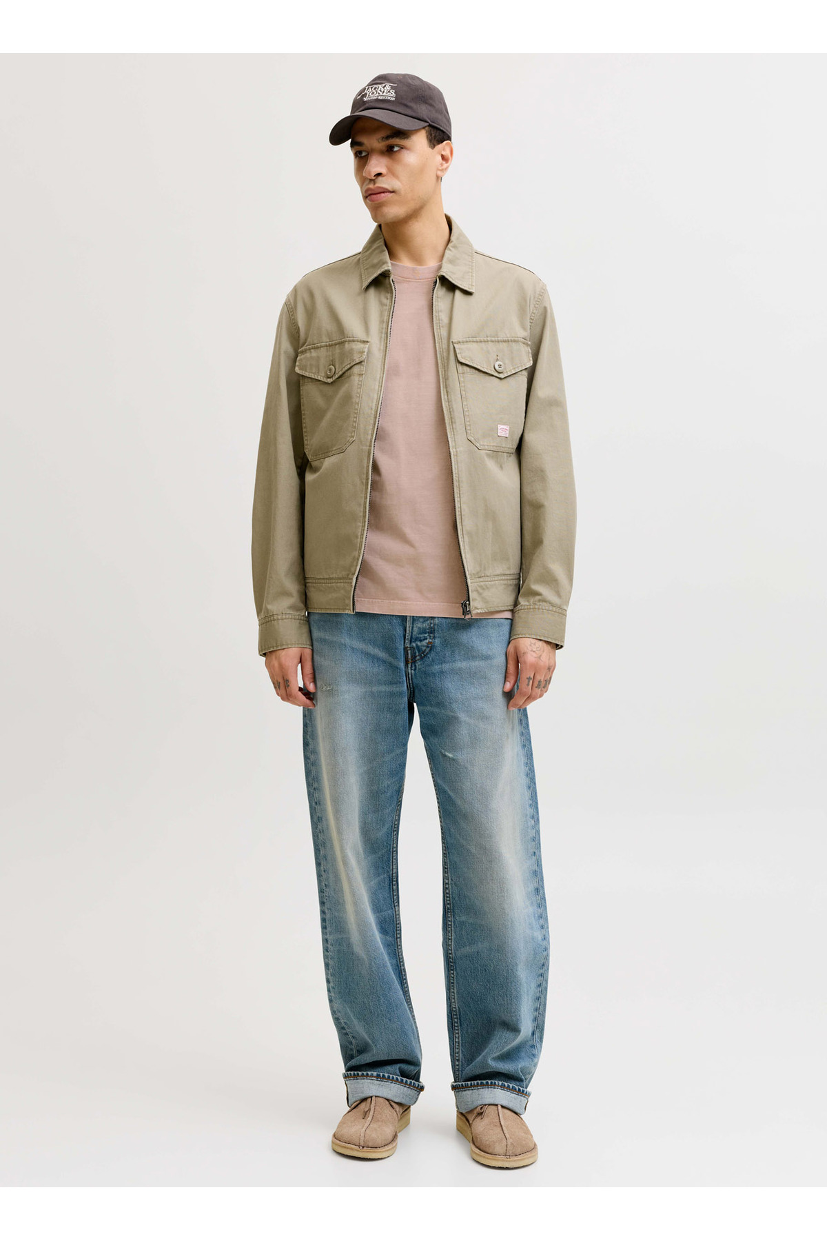 تی شرت مردانه طرح لوگو معمولی صورتی کد ۱۲۲۹۵۱۳۲ JPRBLUFELIX SS TEE جک اند جونز تی شرت Jack & Jones