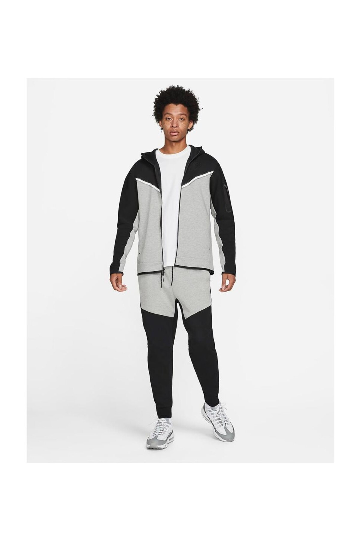 TECH FLEECE SİYAH-GRİ ERKEK EŞOFMAN TAKIMI — رنگارنگ MMGG2