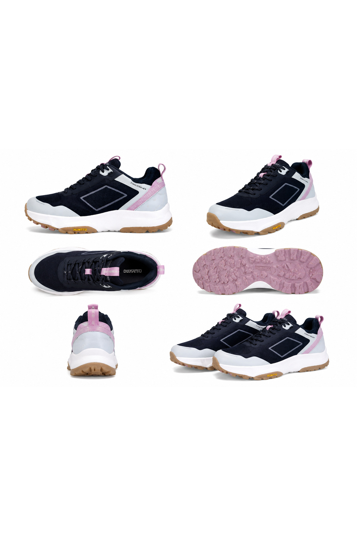 160-370193B Kadın Klasik Sneaker Spor Ayakkabı Günlük Yürüyüş Outdoor Pembe Lacivert — سرمهای
