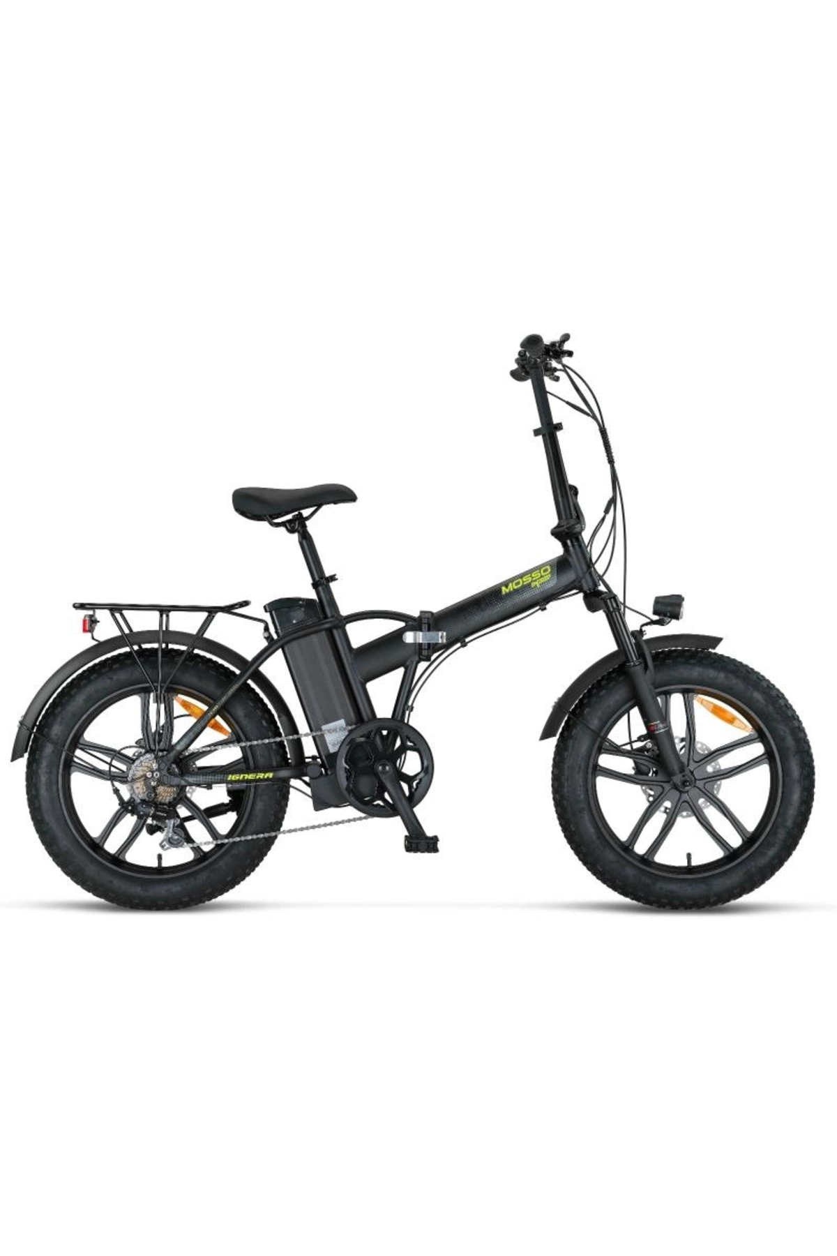 Mosso Ignera-rr Elektri̇kli̇ Katlanir Bi̇si̇klet 420h Hd 20 Jant 7 Vi̇tes Mat Si̇yah Lime