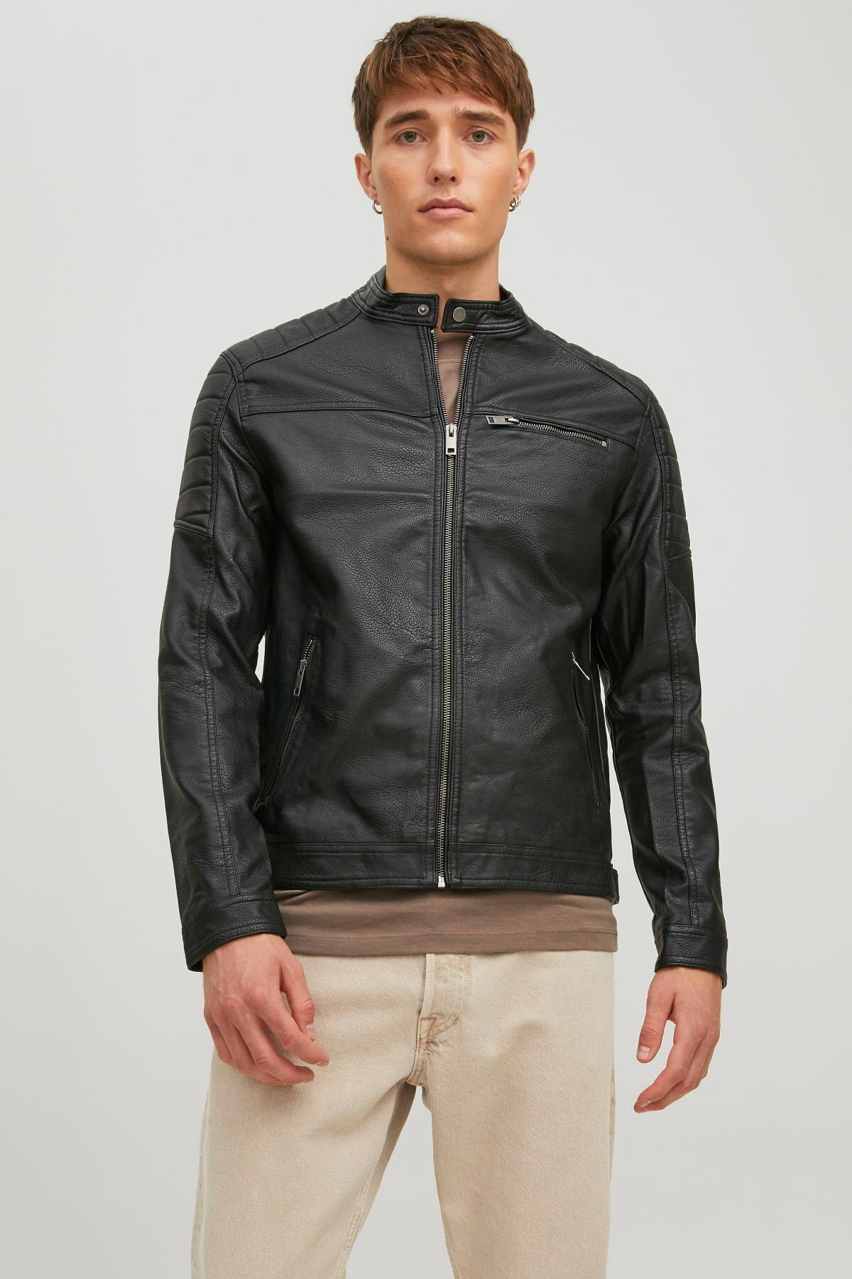 کاپشن موتورسواری کوتاه مردانه - تانو جک اند جونز کت Jack & Jones