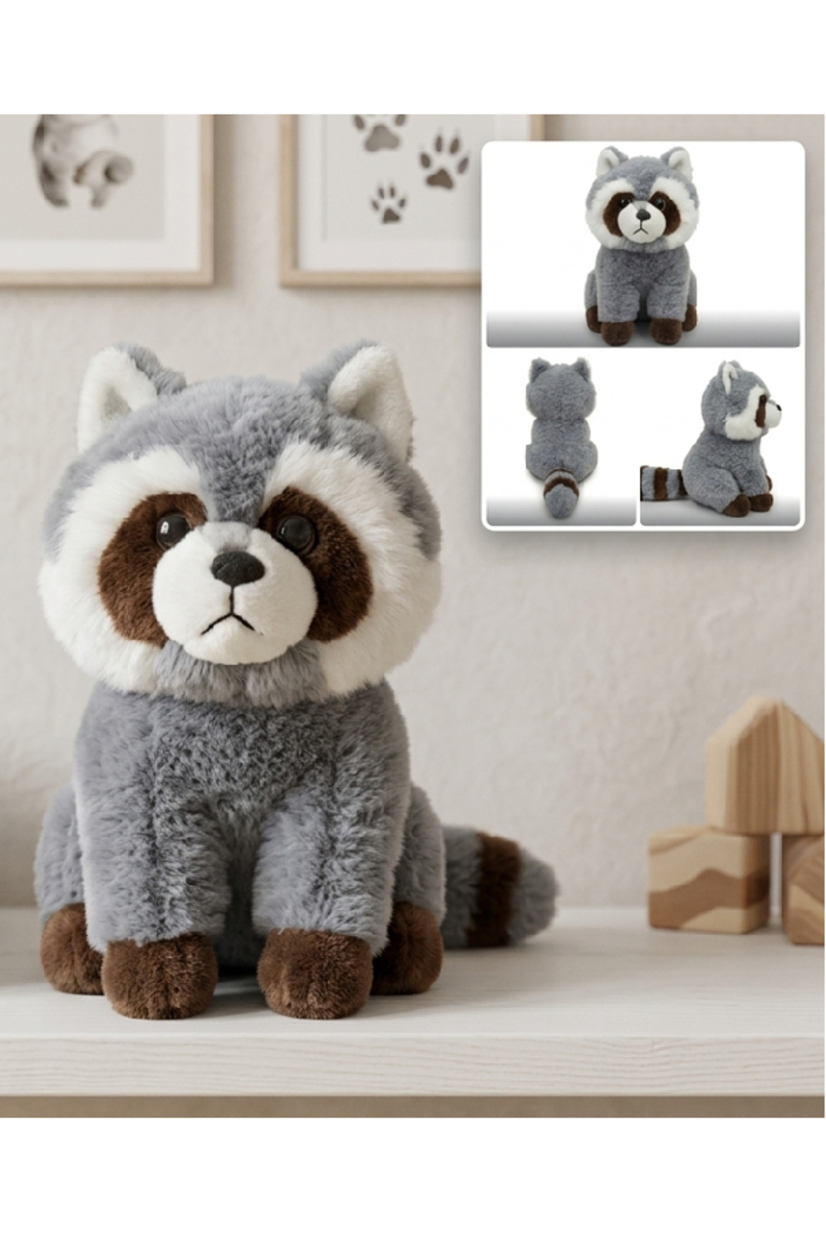 Flower Toys Safari Peluş Rakun 30 Cm - Fiyatı, Yorumları