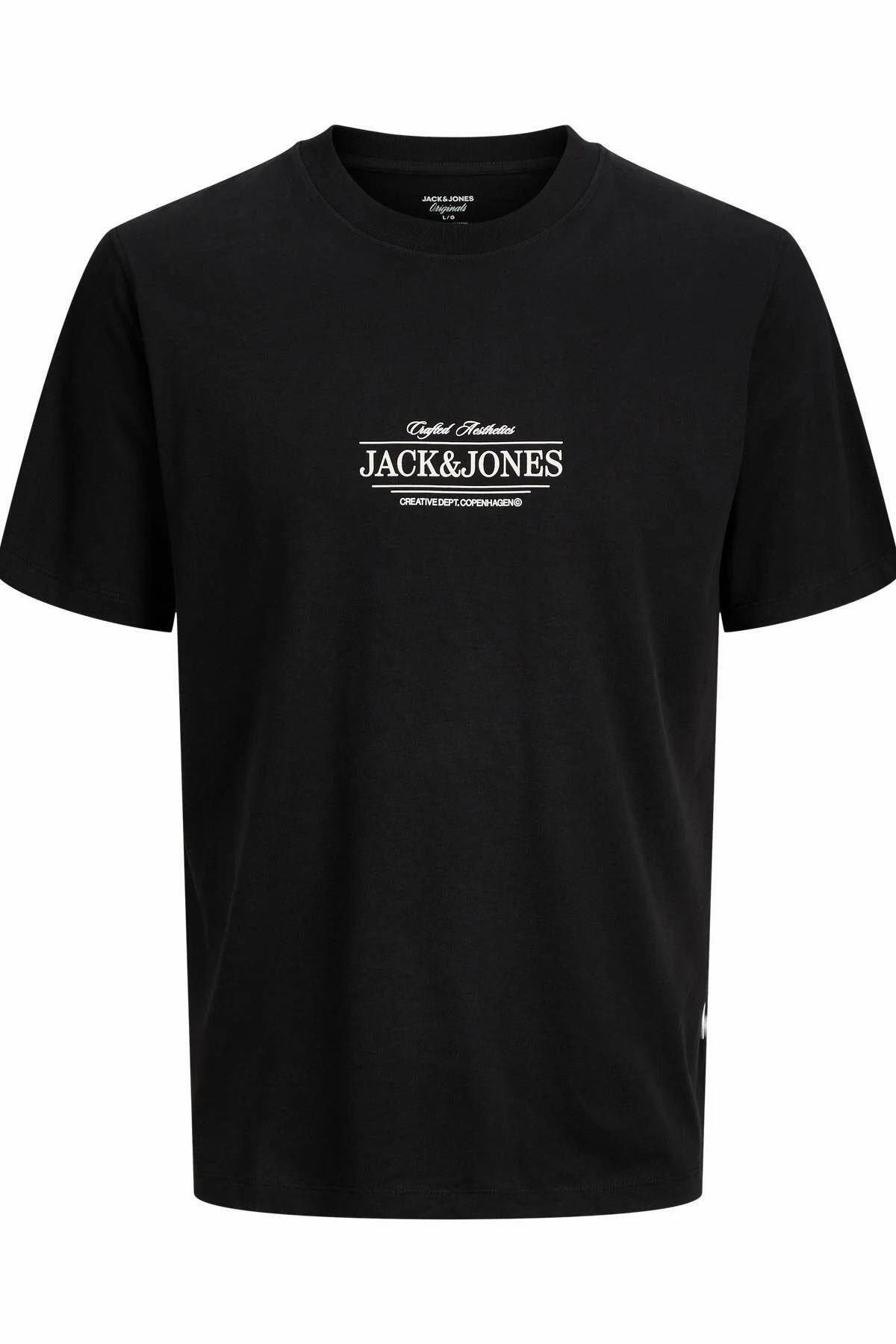 تی‌شرت آستین کوتاه مردانه طرح‌دار روی سینه و یقه گرد - Cassis جک اند جونز تی شرت Jack & Jones