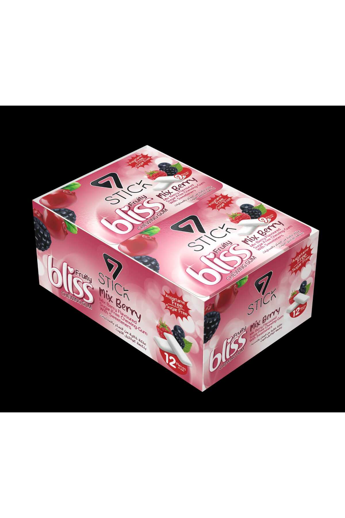 7 STICK 7STICK SEKERSIZ MIX BERRY AROMALI BLISTER SAKIZ 9 PCS
