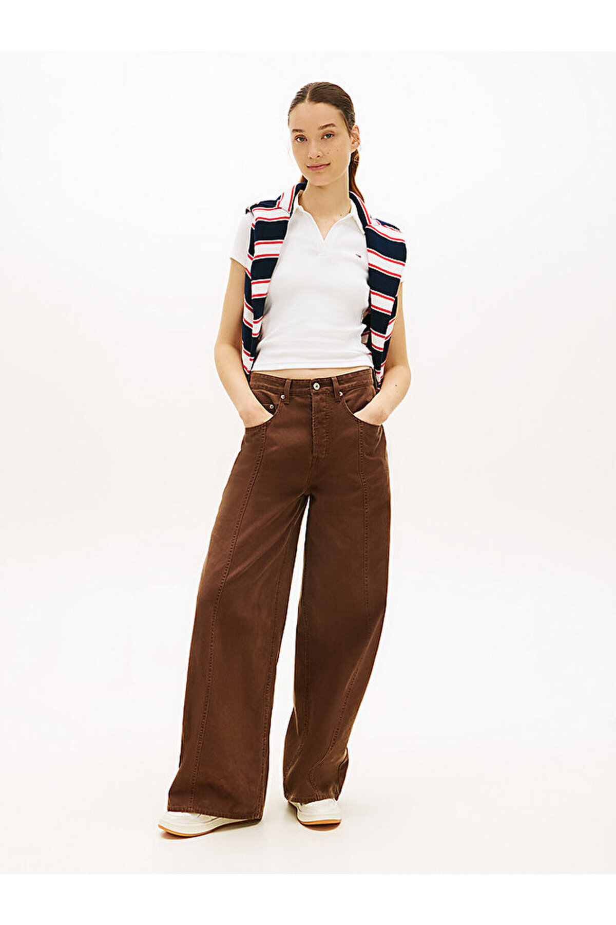 پولوشرت زنانه یقه پلو | تامی هیلفیگر Tommy Hilfiger BM/DW0DW22326YBL BD - تصویر 3