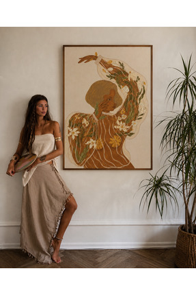 Boho wellness studio Rooted In Bloom Collection Woven By Nature Çerçeveli Pos...