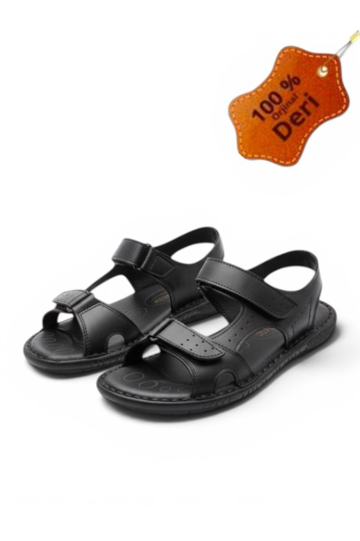 MAGIC SHOES Hakiki Deri Ortopedik Erkek Sandalet görsel 4