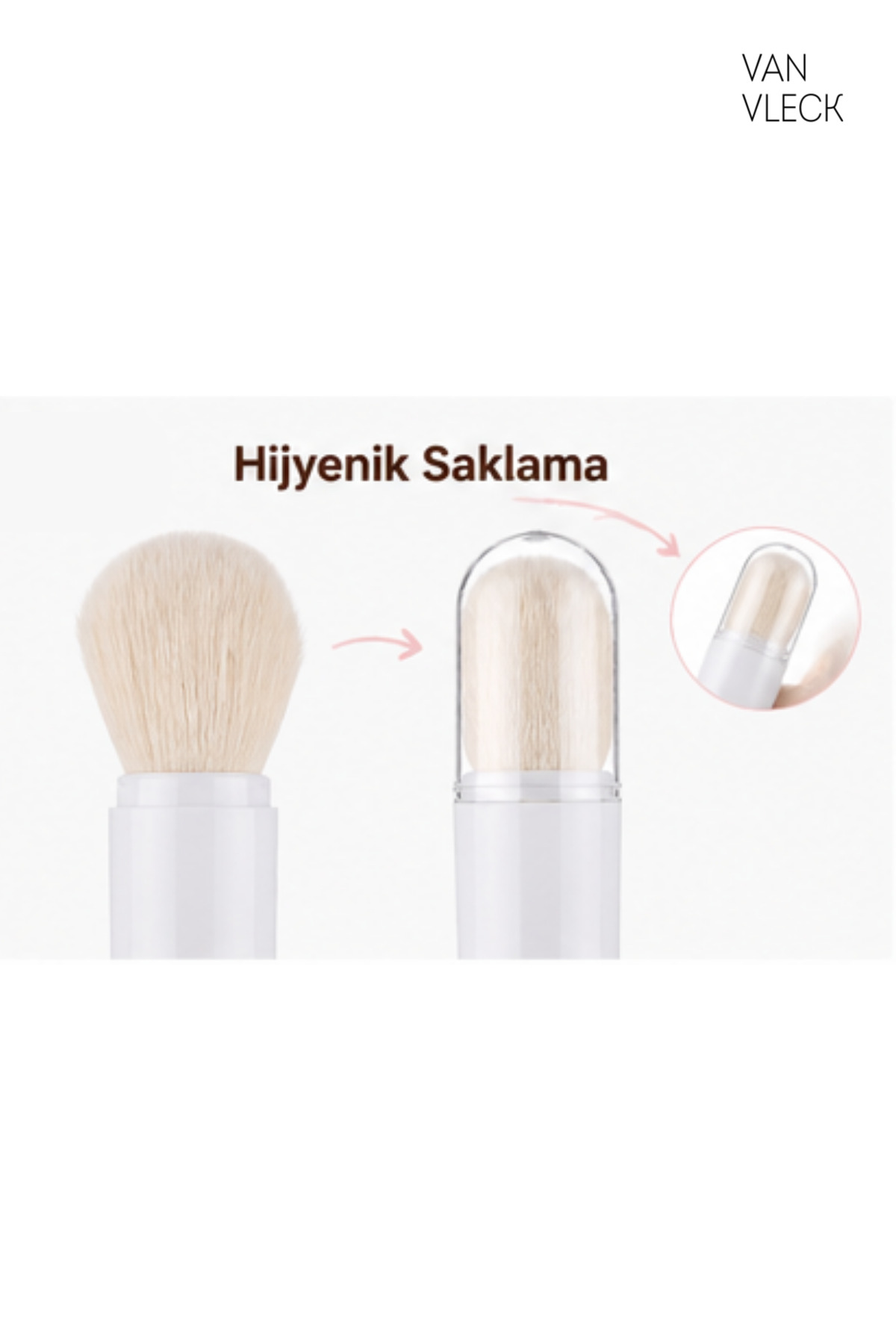 Makyaj Fırça Seti – Fondöten, Pudra, Allık, Far ve Kontür Uygulama Fırçaları Seti — VNVLCK0266 — تصویر 3 از 5