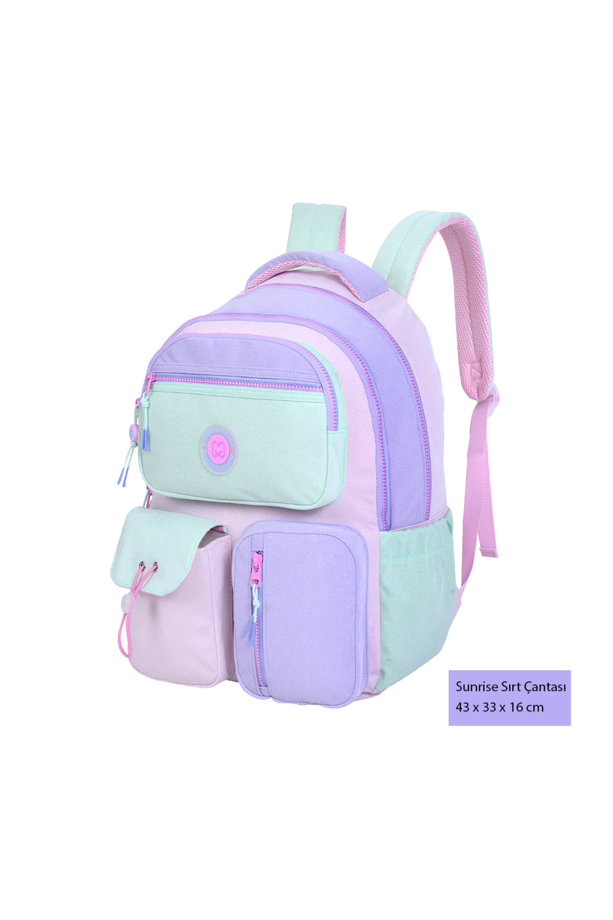 Marshmallow Sunrise Okul Sırt Çantası - Simli Çocuk Çantası