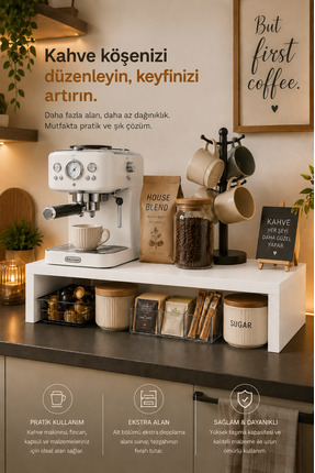 Atlanta Home Arven 65 Cm Mutfak Standı | Tezgah Üstü Düzenleyici Raf | Kahve ...