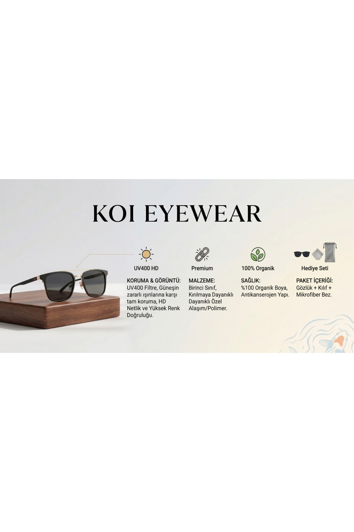 Koi Eyewear Siyah Çerçeve Nude Cam Pilot Mavi Işık Korumalı Gözlük görsel 7
