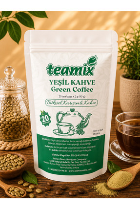 teamix yeşil kahve green coffe 20 süzen form kahve