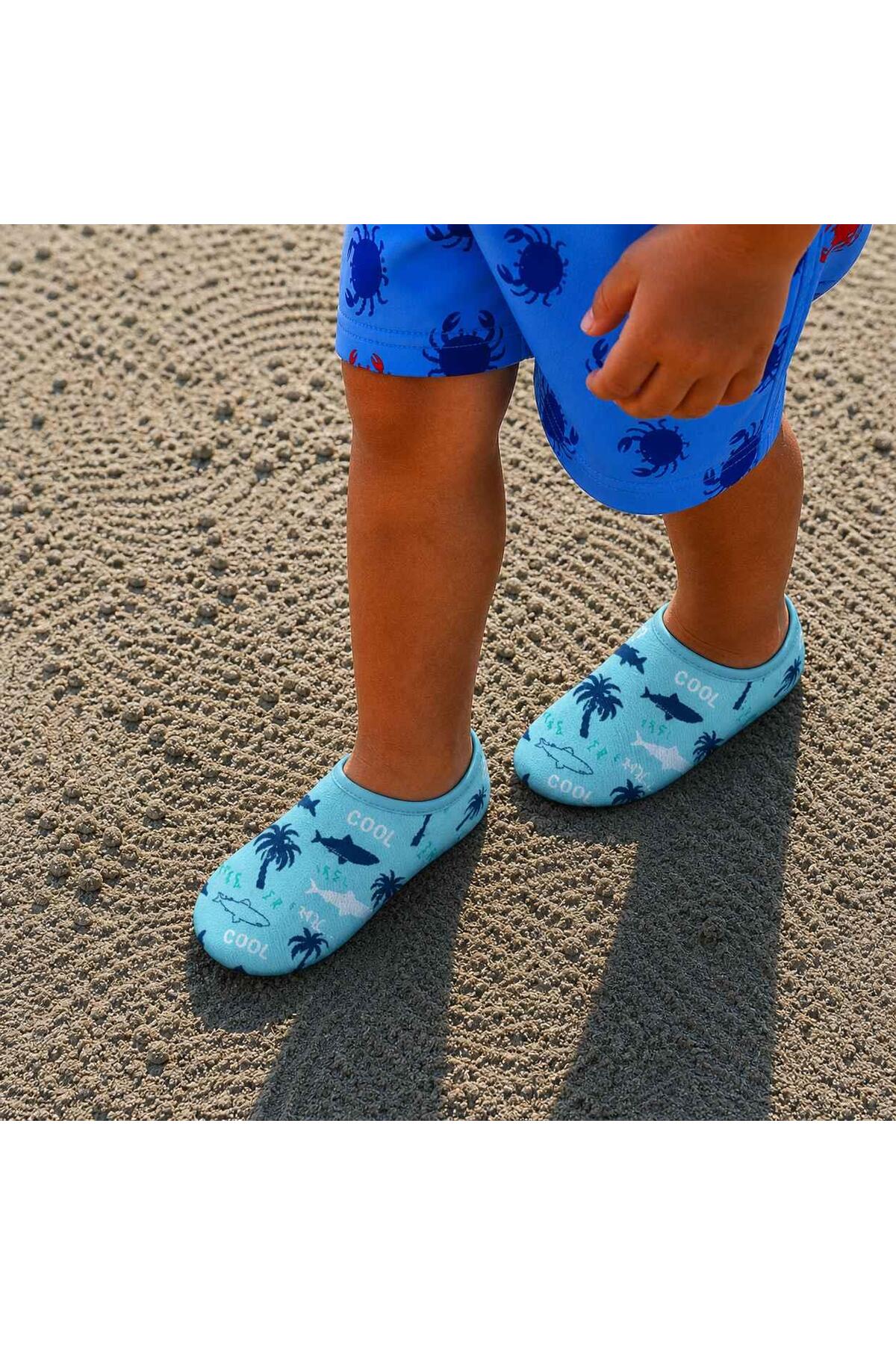 GrippToes Kaymaz Damla Tabanlı Deniz&Havuz Çorabı U2 görsel 4