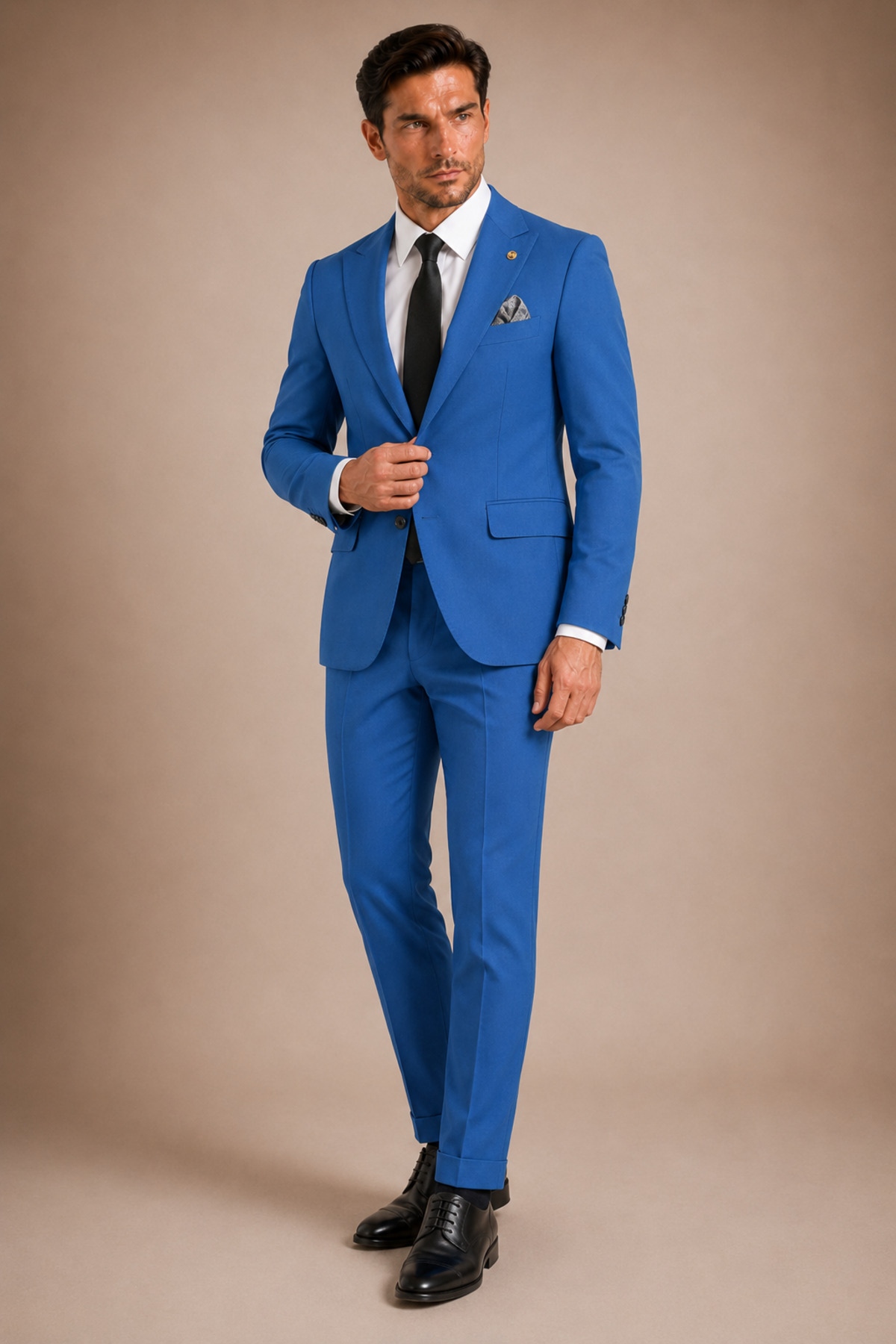 The Tailor Classics Erkek Klasik Takım Elbise - Erkek Pantolon Ceket - Dikiş Detaylı Çift Yırtmaçlı Takım Elbise görsel 6