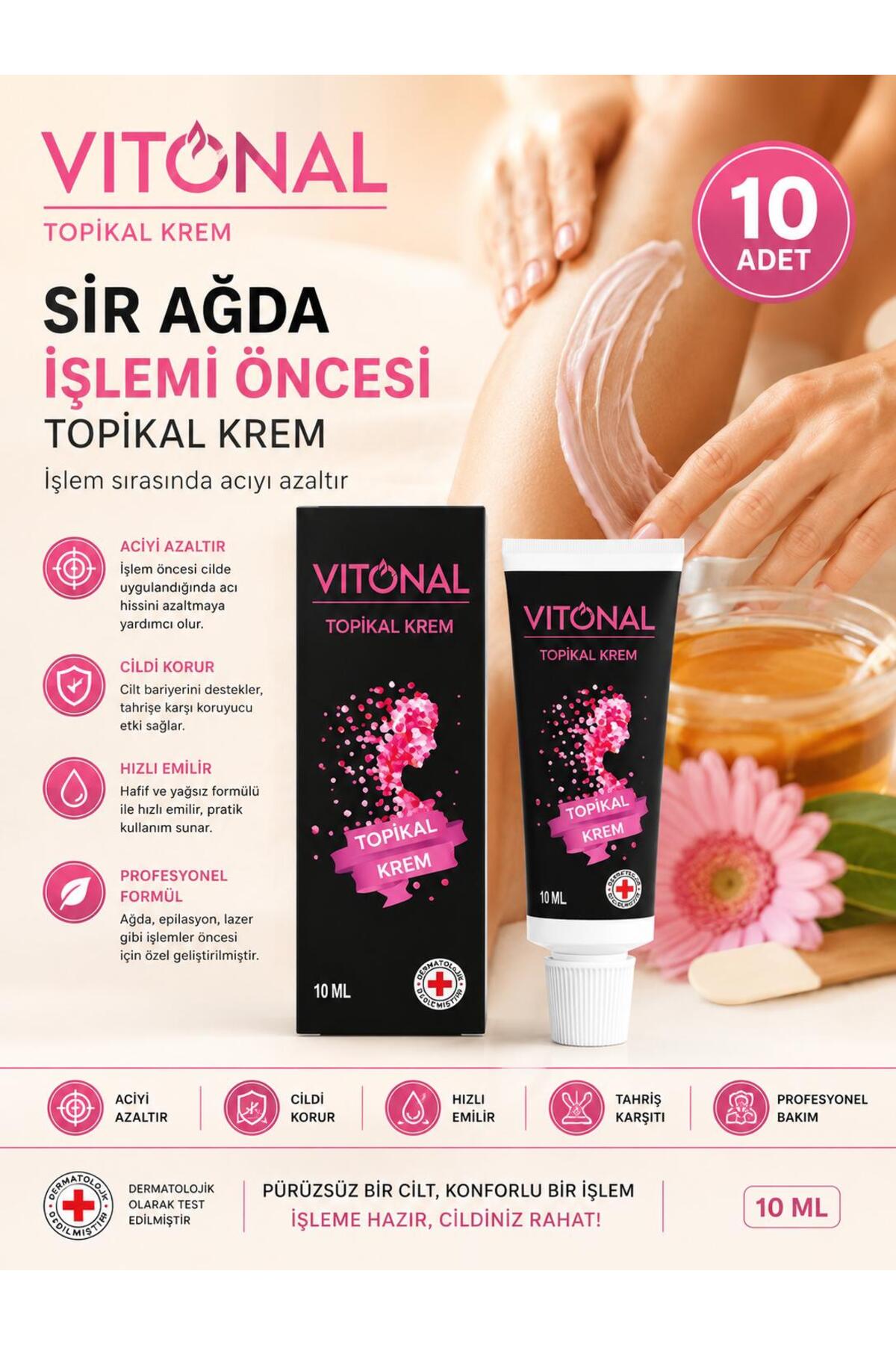 Anestezi Etkili Lazer Epilasyon, Dövme, Dolgu Botoks Ve Sir Ağda Öncesi Topikal Krem 10 Ml-10'lu set 👉 "Hassasiyet Azaltıcı — VAKR — تصویر 3 از 6