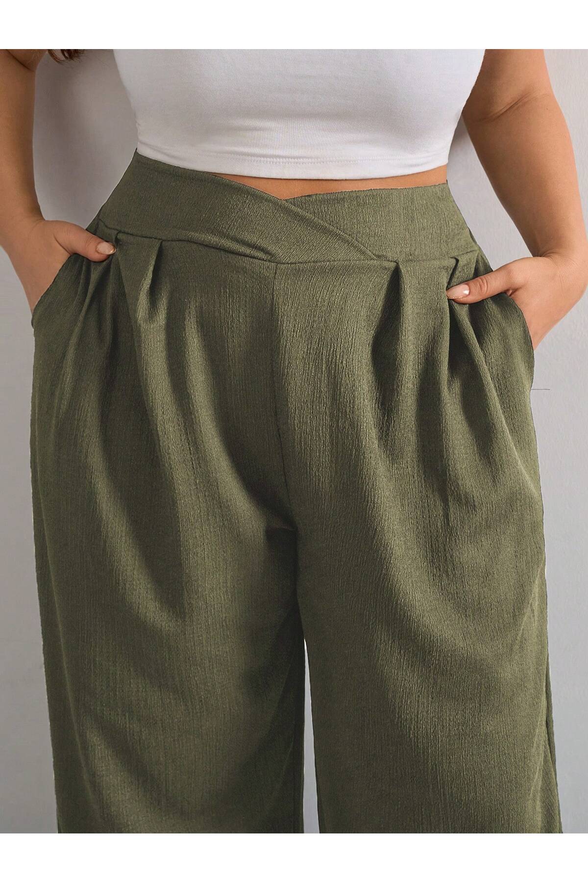 tuzu moda  BÜYÜK BEDEN KADIN PANTOLON - Görsel 4