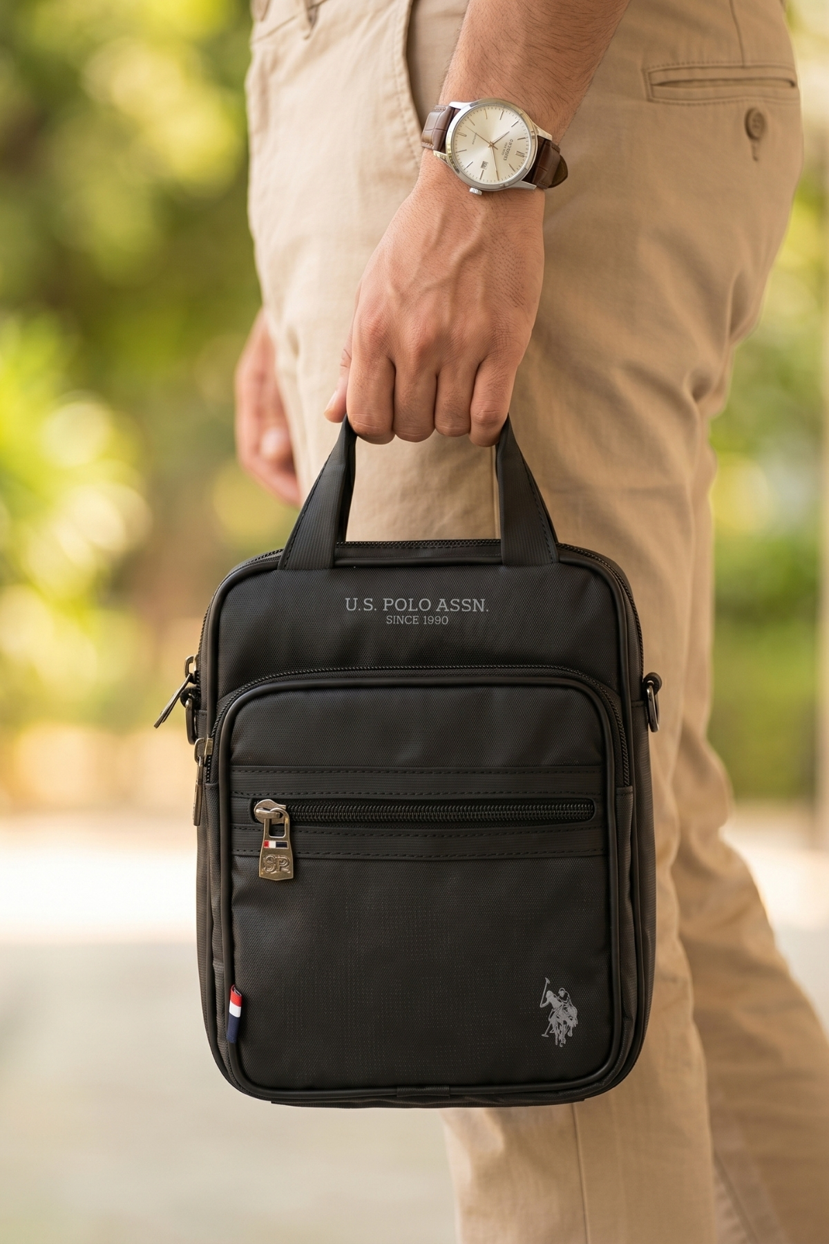 U.S. Polo Assn. U.S. Polo Assn 26038 Omuz Askılı Erkek El Çantası Postacı Çantası SİYAH