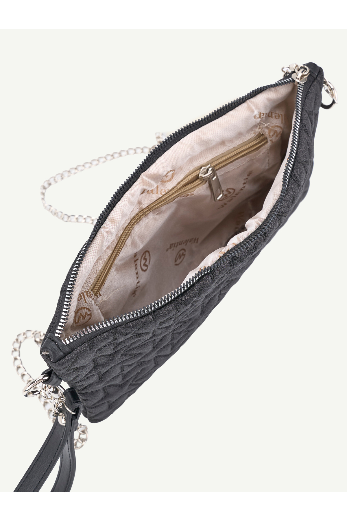 Kadın Yıldız Nakış İşlemeli Portföy El Çantası Bilek Askılı Saten Astarlı Clutch Çanta