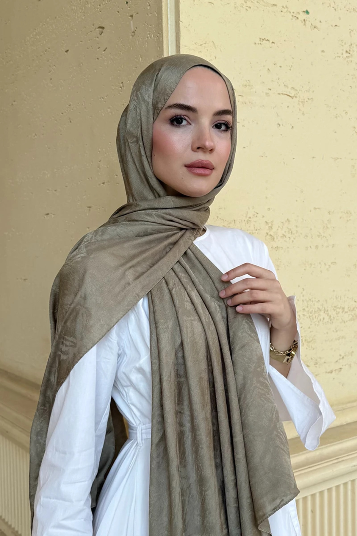 Madame Polo Premium Glow Jakar Şal Dama - Nefti görsel 3