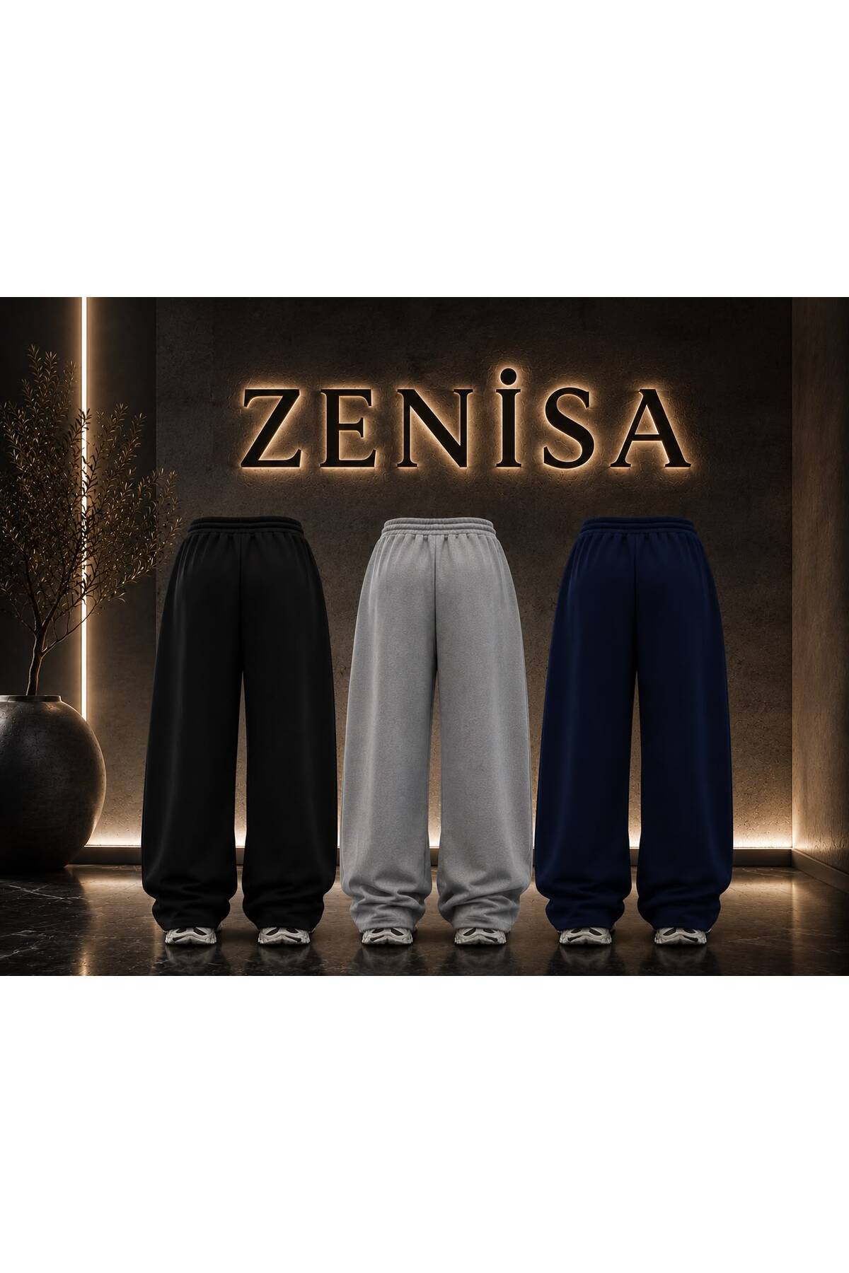 ZENİSA 3'LÜ Baggy Eşofman Siyah+gri+lacivert görsel 2